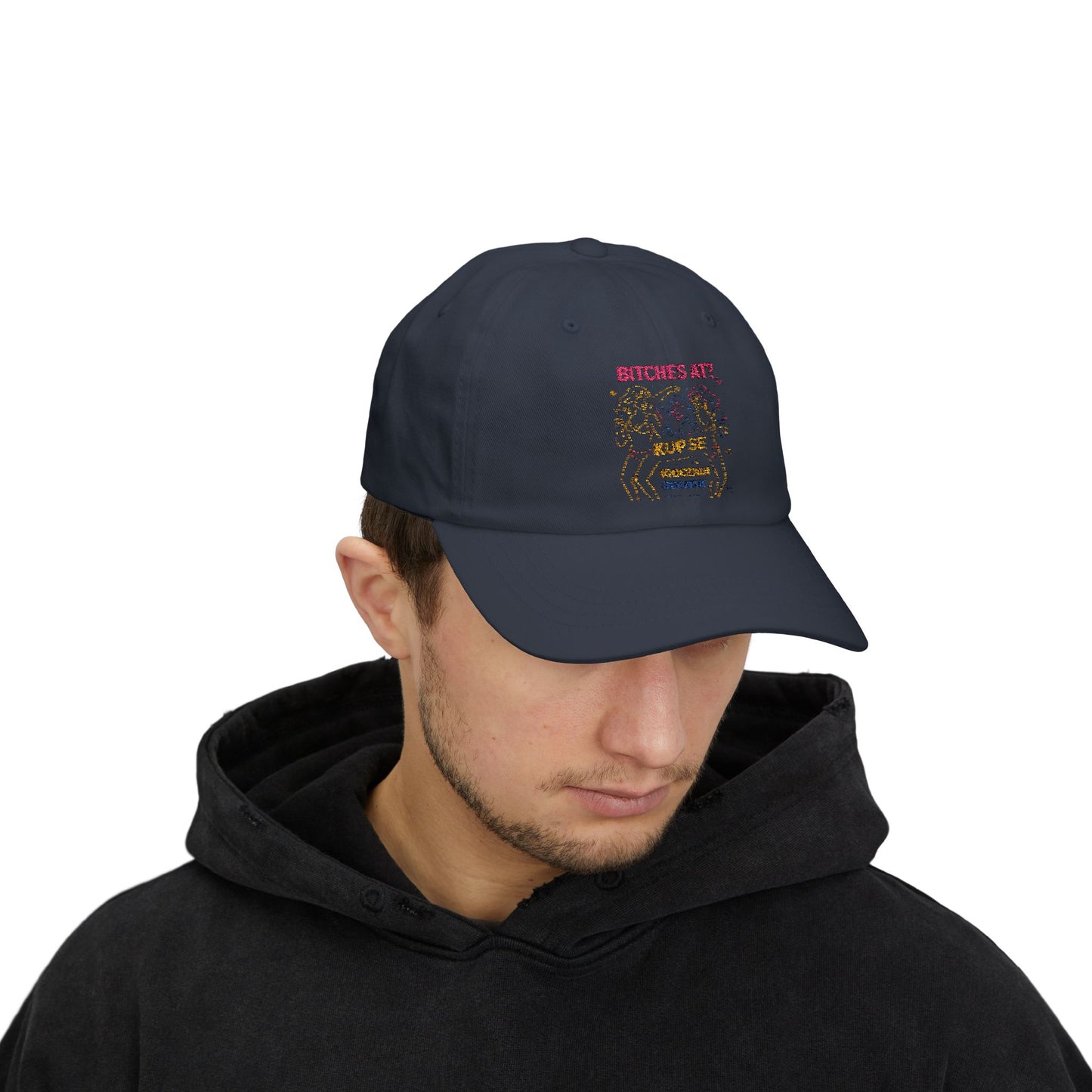 Czapka z daszkiem z grafiką Kup Se Bi*ches at? – modny Dad Cap z charakterem