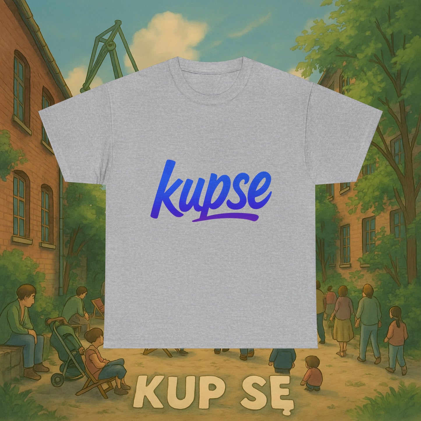 KupSe Logo Blue Style t-shirt - Unisex Heavy Cotton Tee