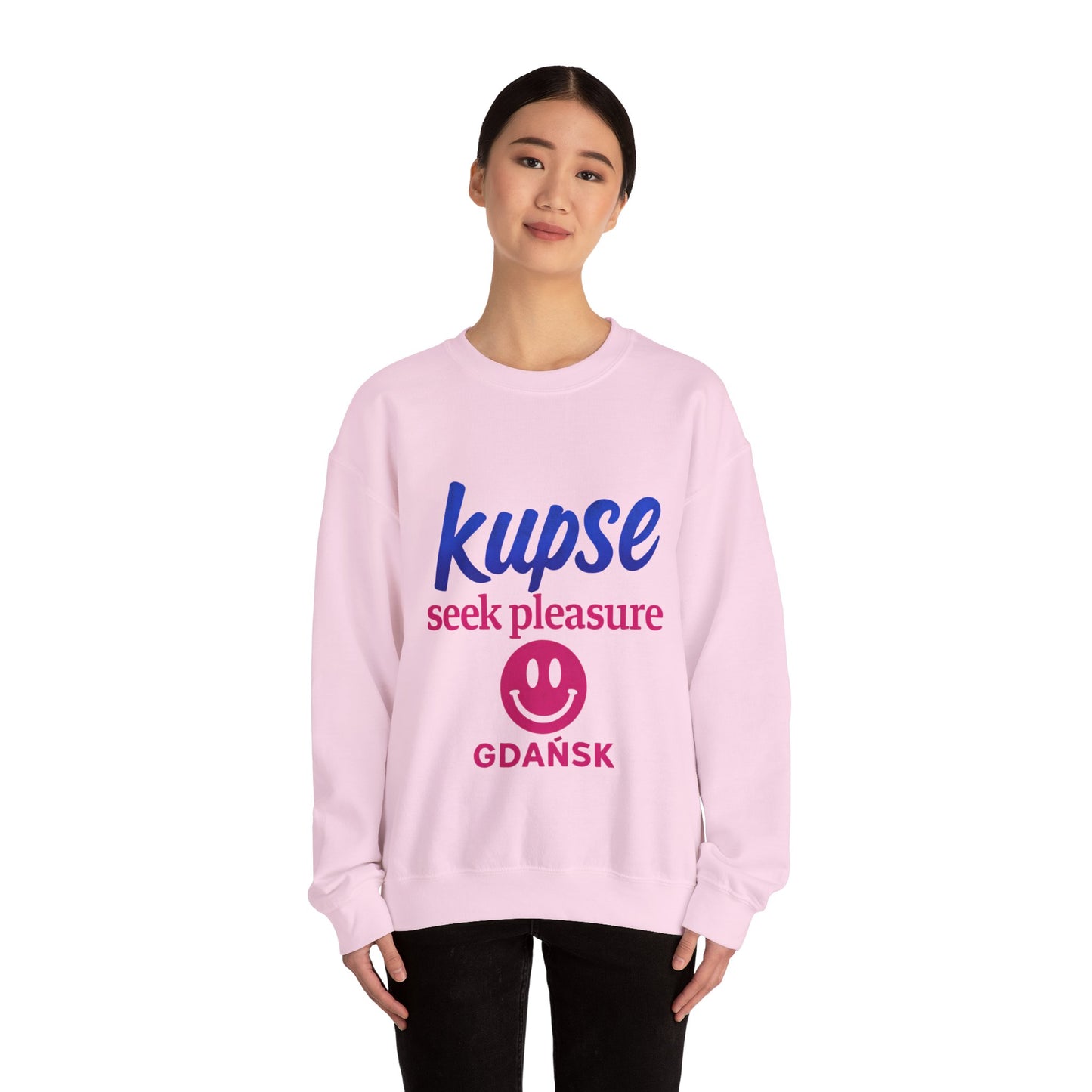 Bluza unisex z grafiką Kup Se Seek Pleasure – klasyczny crewneck i miejski styl