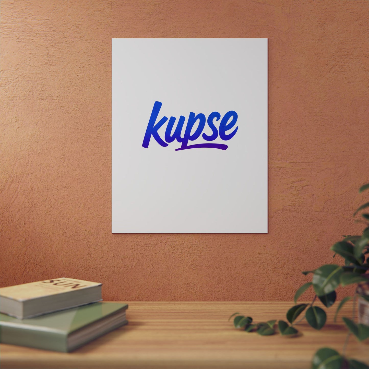 Obraz na panelu aluminiowym Kupse Logo Blue – trwały wydruk w stylu Kup Se