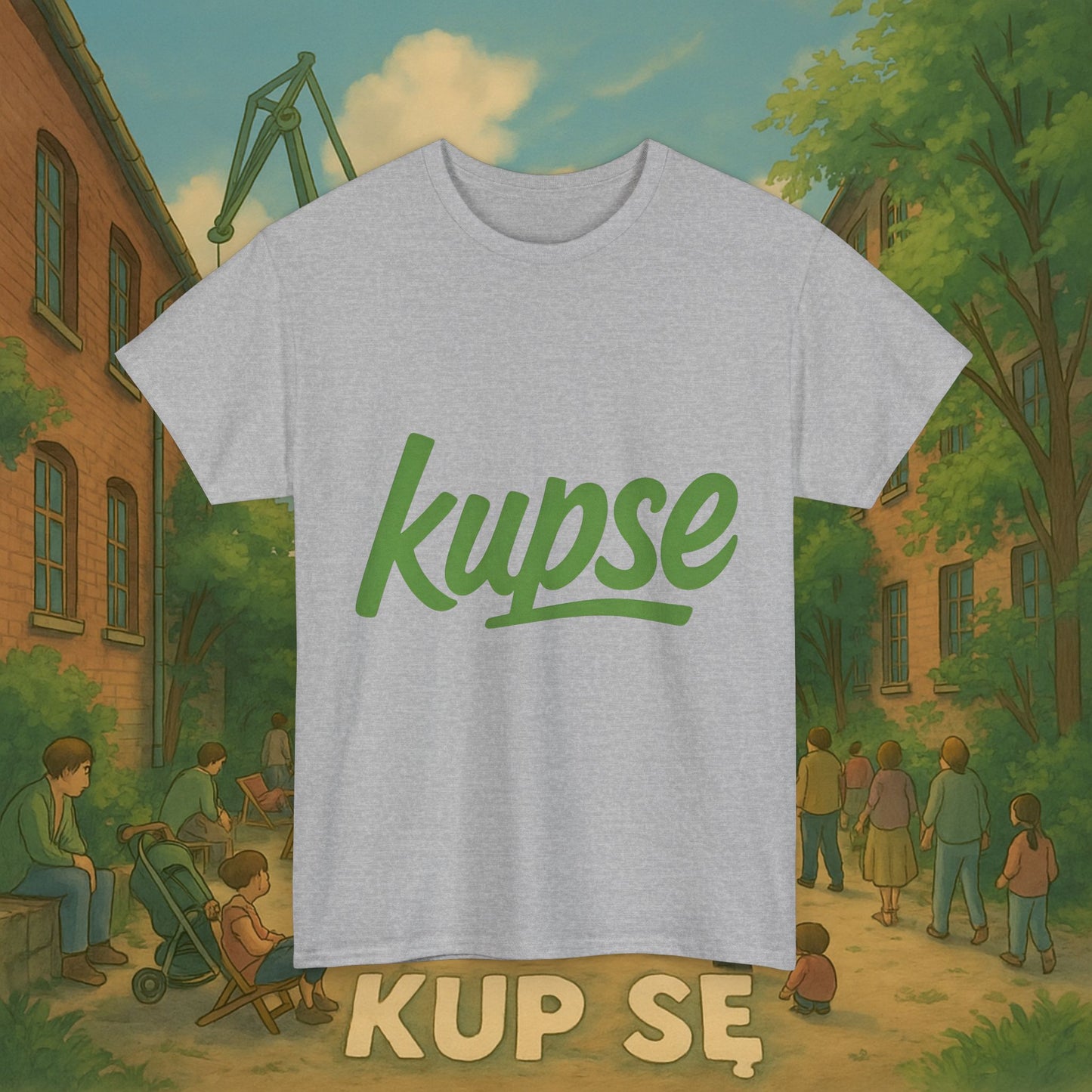 KupSe Logo Green Style t-shirt - Unisex Heavy Cotton Tee
