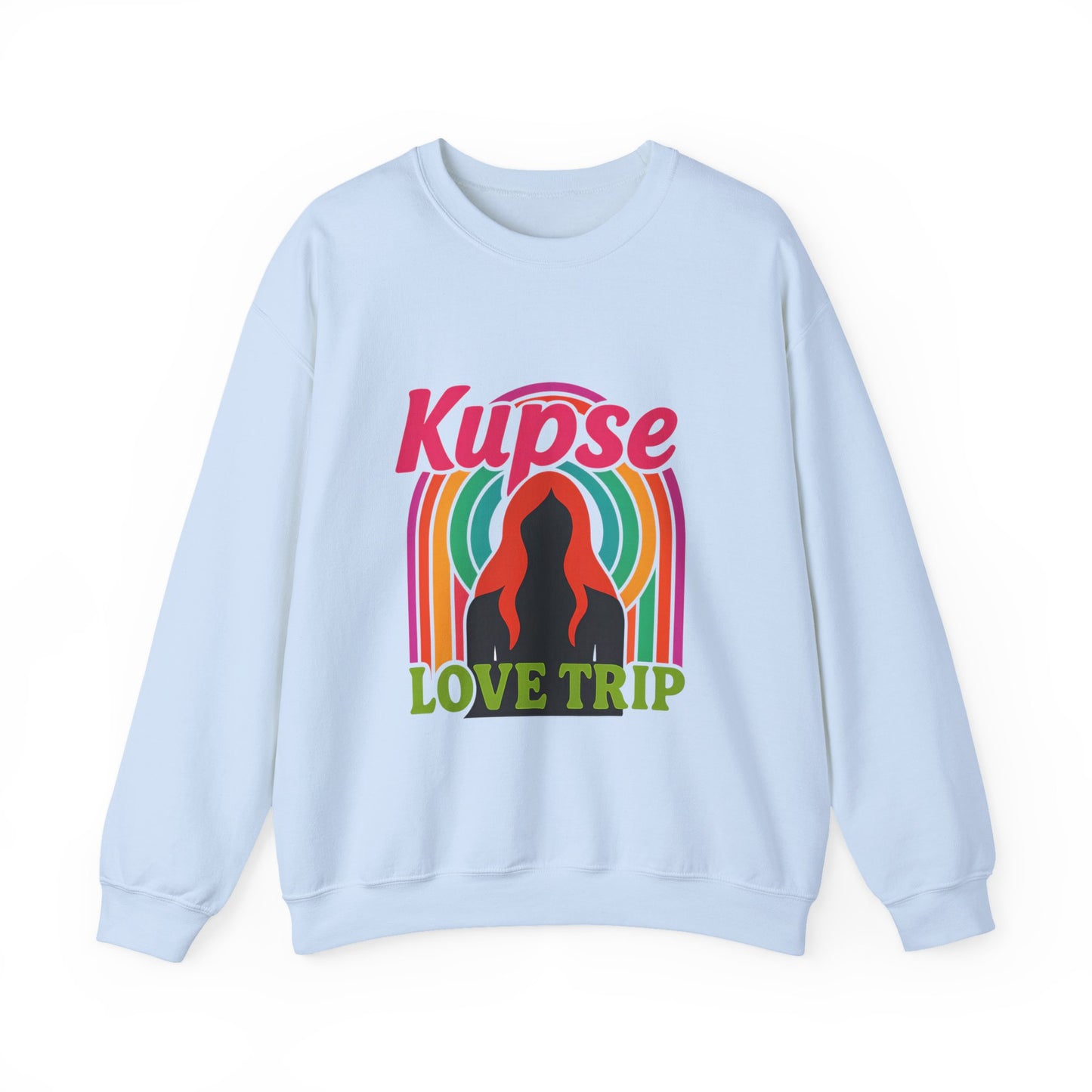 Bluza unisex z grafiką Kup Se Love Trip – klasyczny crewneck i miejski styl