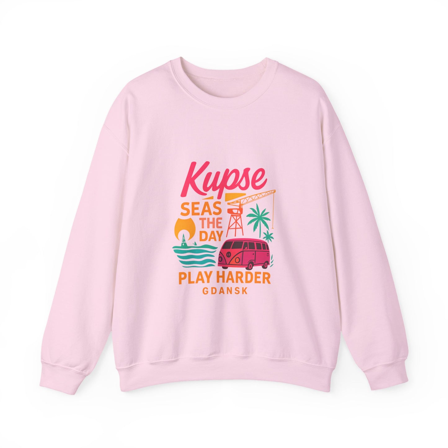 Bluza unisex z grafiką Kup Se Play Harder – klasyczny crewneck i miejski styl