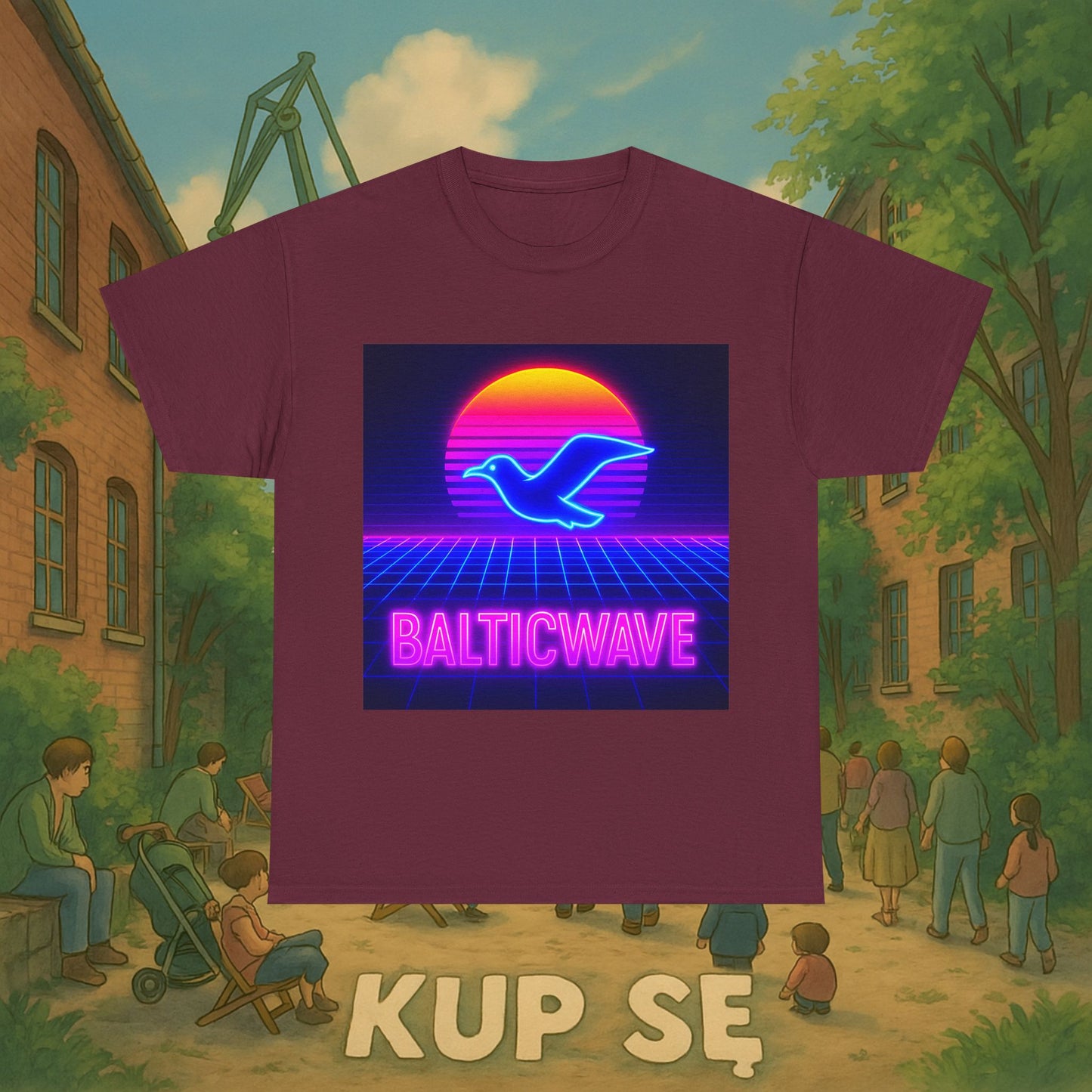 KupSe Baltic Wave Style t-shirt - Unisex Heavy Cotton Tee