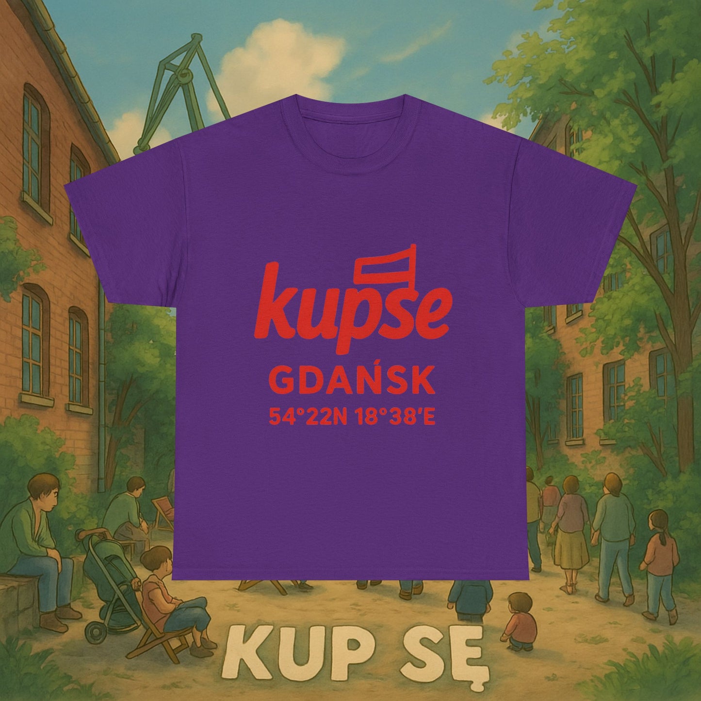 KupSe Logo Gdańsk Solidarność t-shirt - Unisex Heavy Cotton Tee