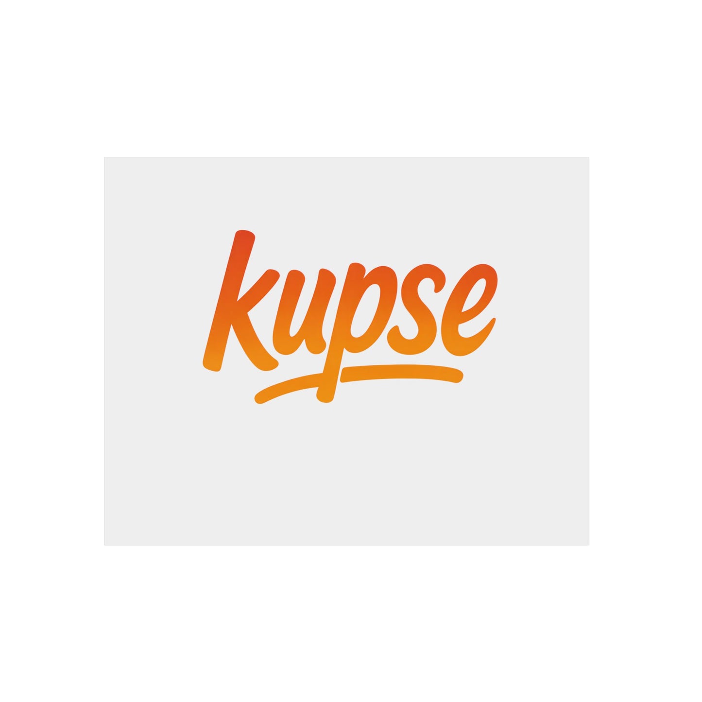 Obraz na panelu aluminiowym Kupse Logo Orange – trwały wydruk w stylu Kup Se