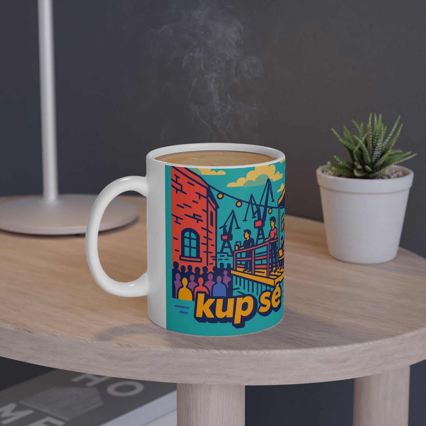 Kubek z Grafiką Kup Se – Twoja Codzienna Dawka Koloru