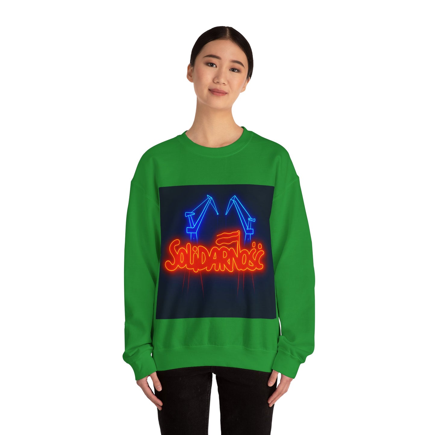 Bluza unisex z grafiką Kup Se Solidarność – klasyczny crewneck i miejski styl