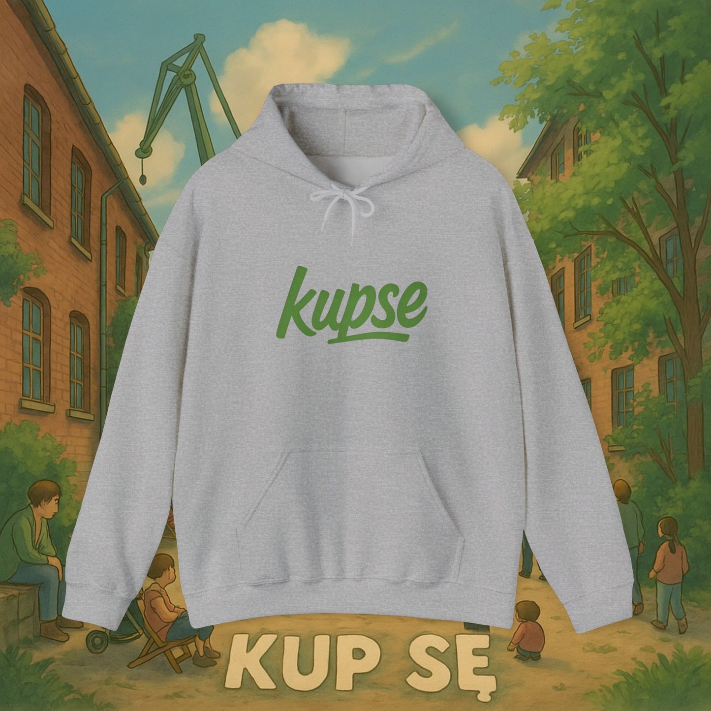 Unisex Heavy Blend Hoodie – Logo Green – Kup Se