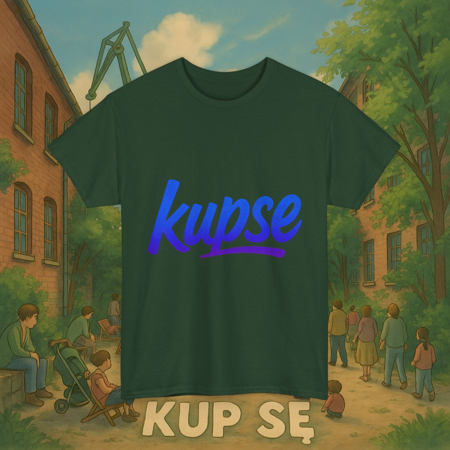 KupSe Logo Blue Style t-shirt - Unisex Heavy Cotton Tee