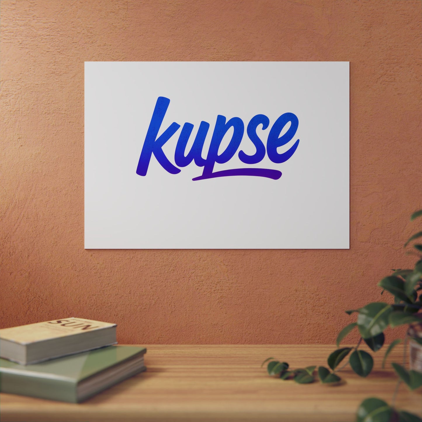 Obraz na panelu aluminiowym Kupse Logo Blue – trwały wydruk w stylu Kup Se