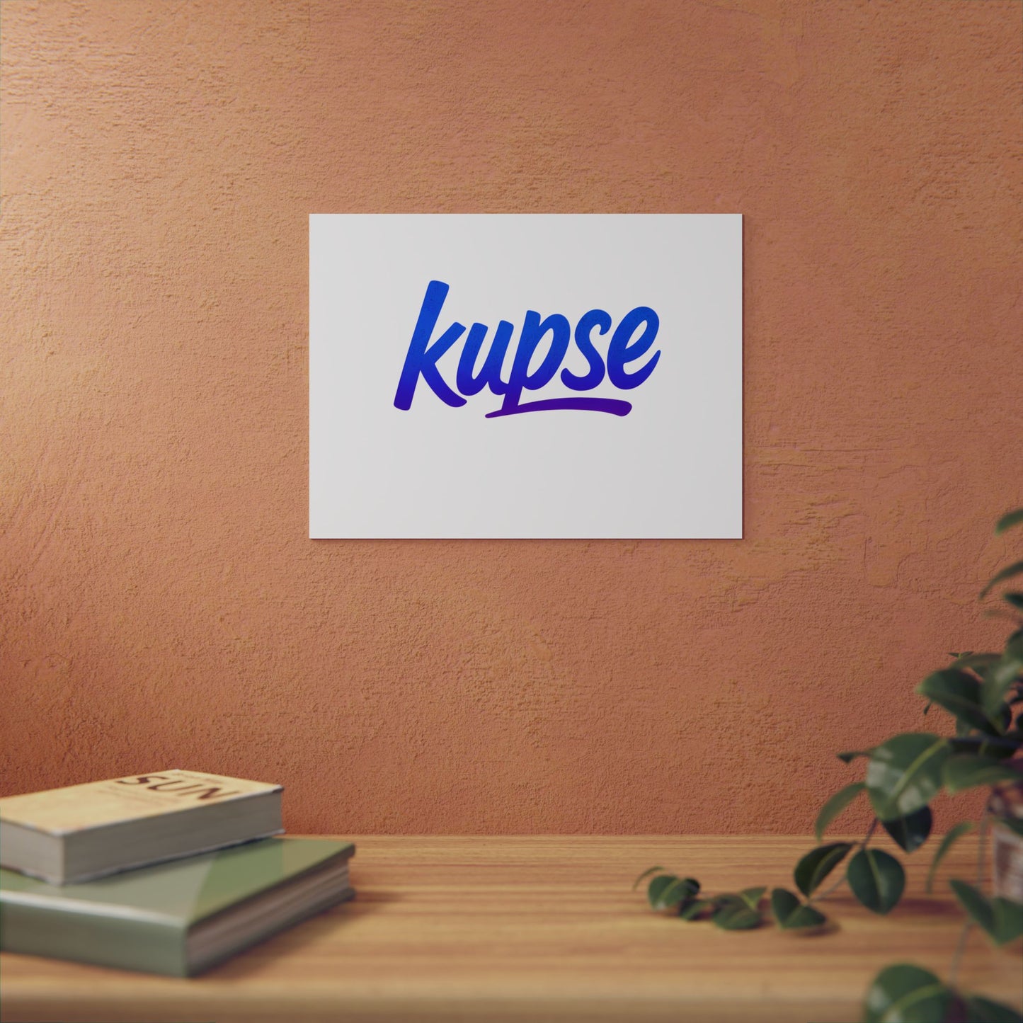Obraz na panelu aluminiowym Kupse Logo Blue – trwały wydruk w stylu Kup Se