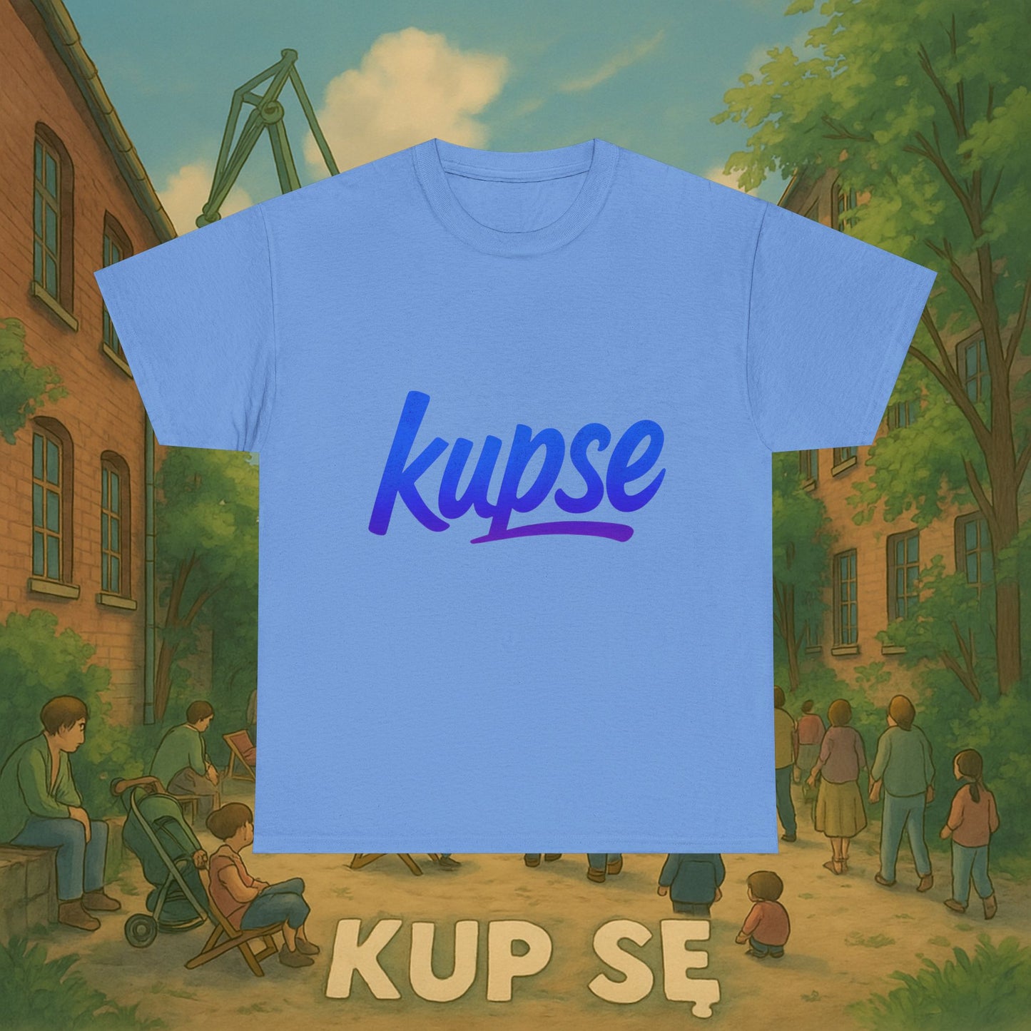 KupSe Logo Blue Style t-shirt - Unisex Heavy Cotton Tee