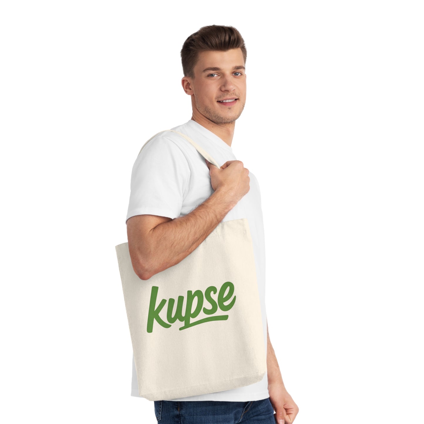 Tkana Torba na Ramię Kup Se Logo Green – Styl i Ekologia w Jednym