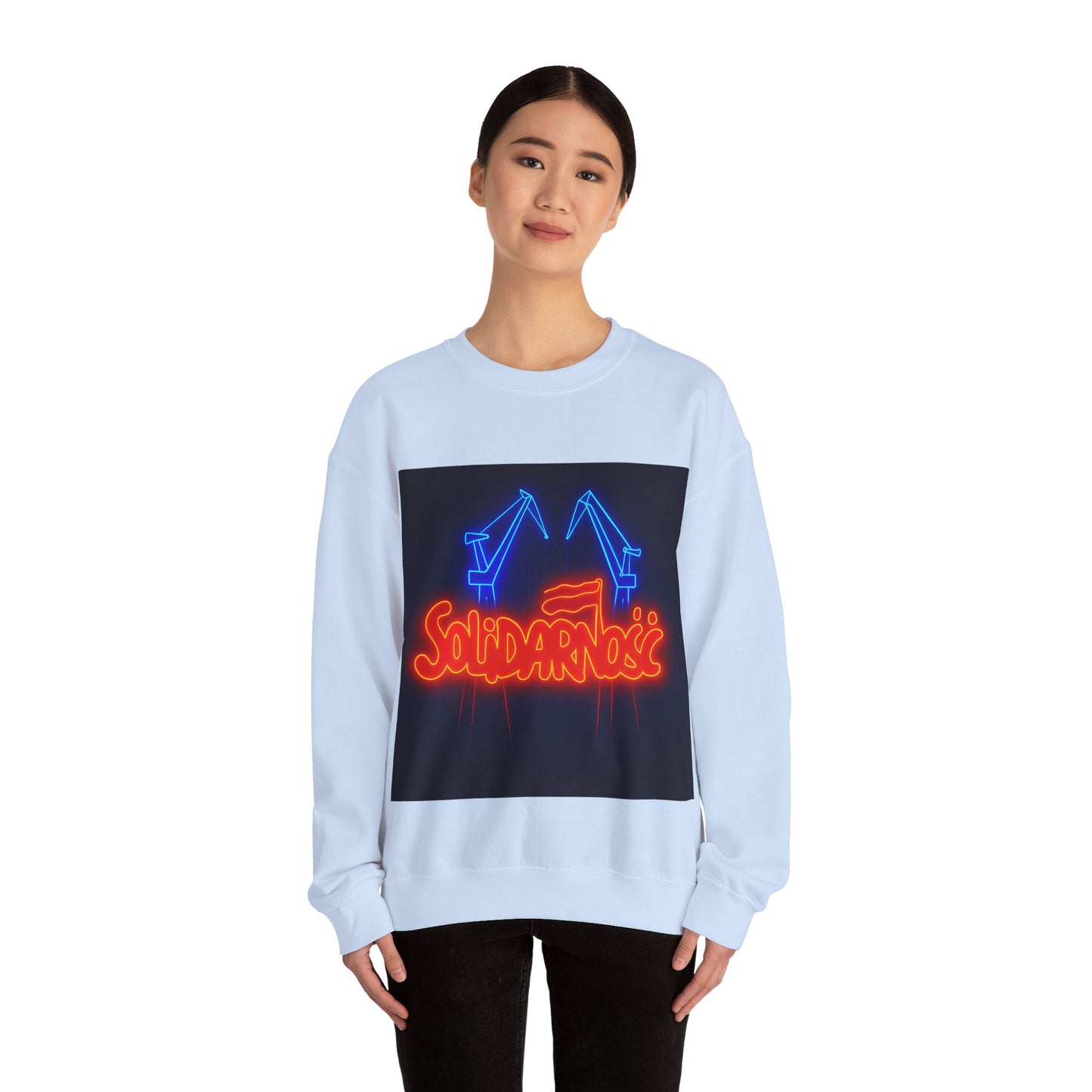 Bluza unisex z grafiką Kup Se Solidarność – klasyczny crewneck i miejski styl