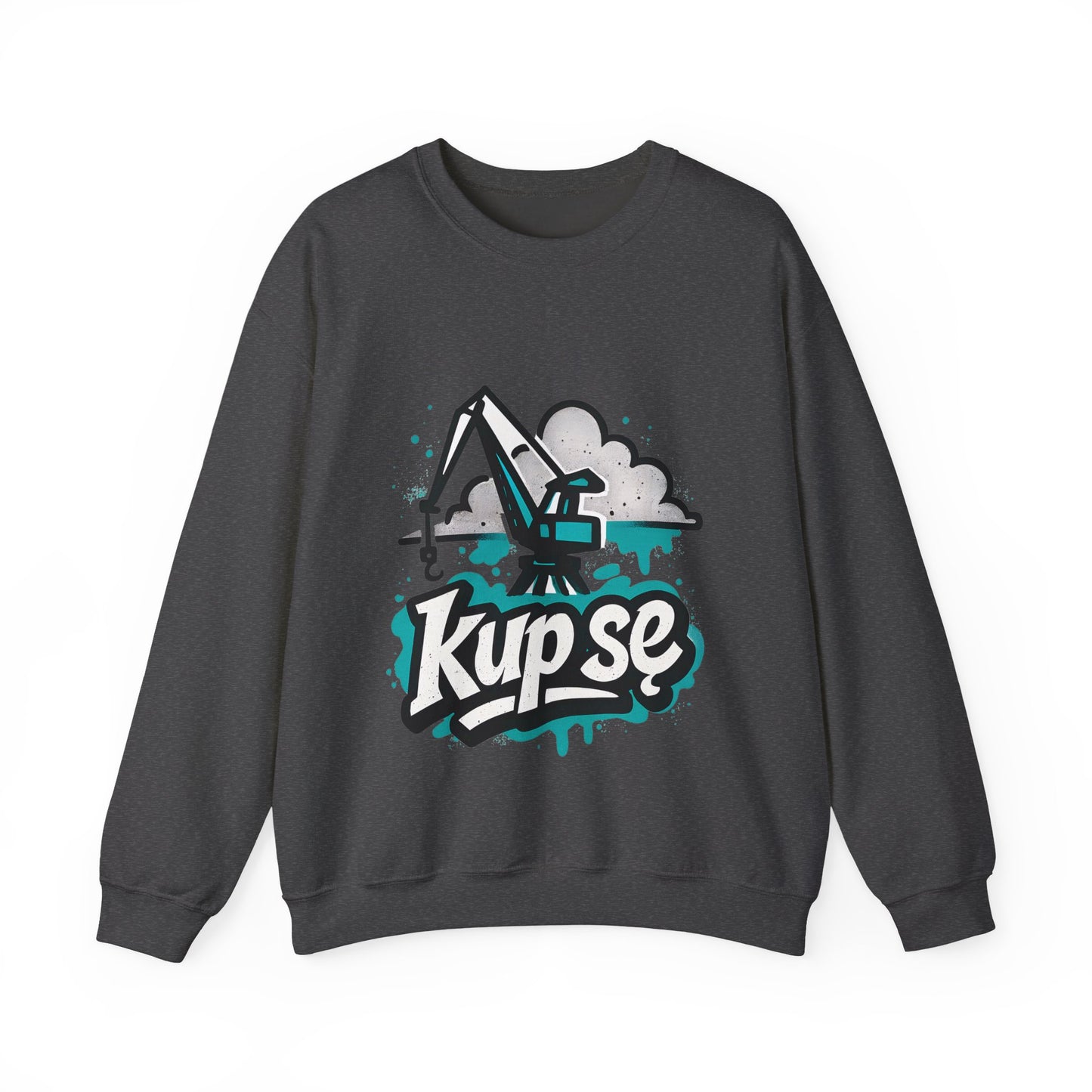 Bluza unisex z grafiką Kup Se Dźwig– klasyczny crewneck i miejski styl