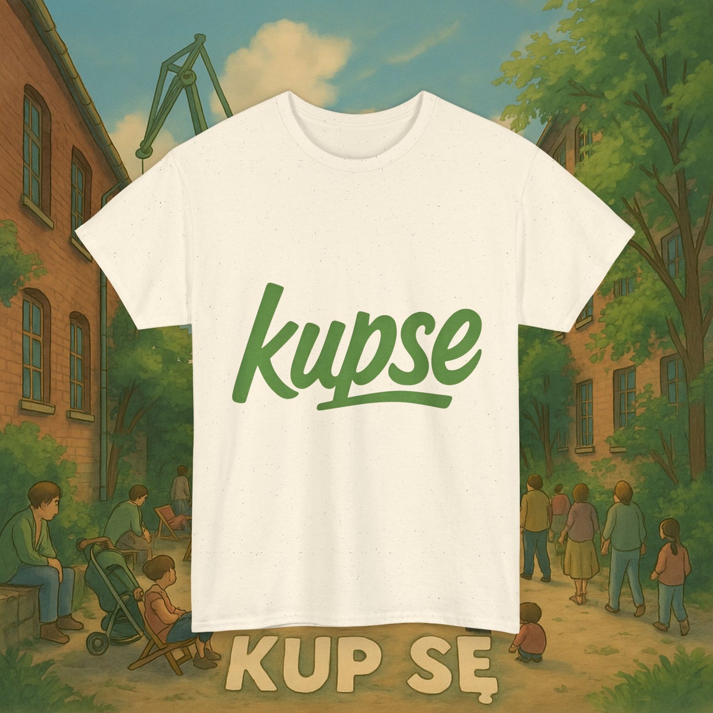 KupSe Logo Green Style t-shirt - Unisex Heavy Cotton Tee