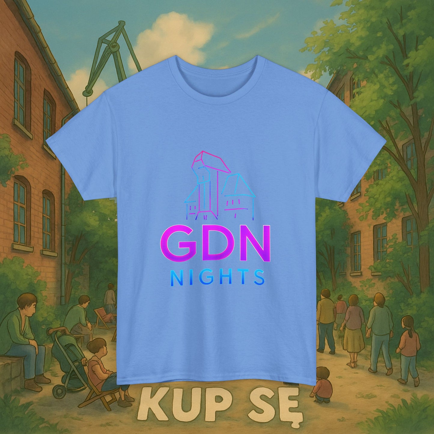 KupSe GDN Nights Style t-shirt - Unisex Heavy Cotton Tee