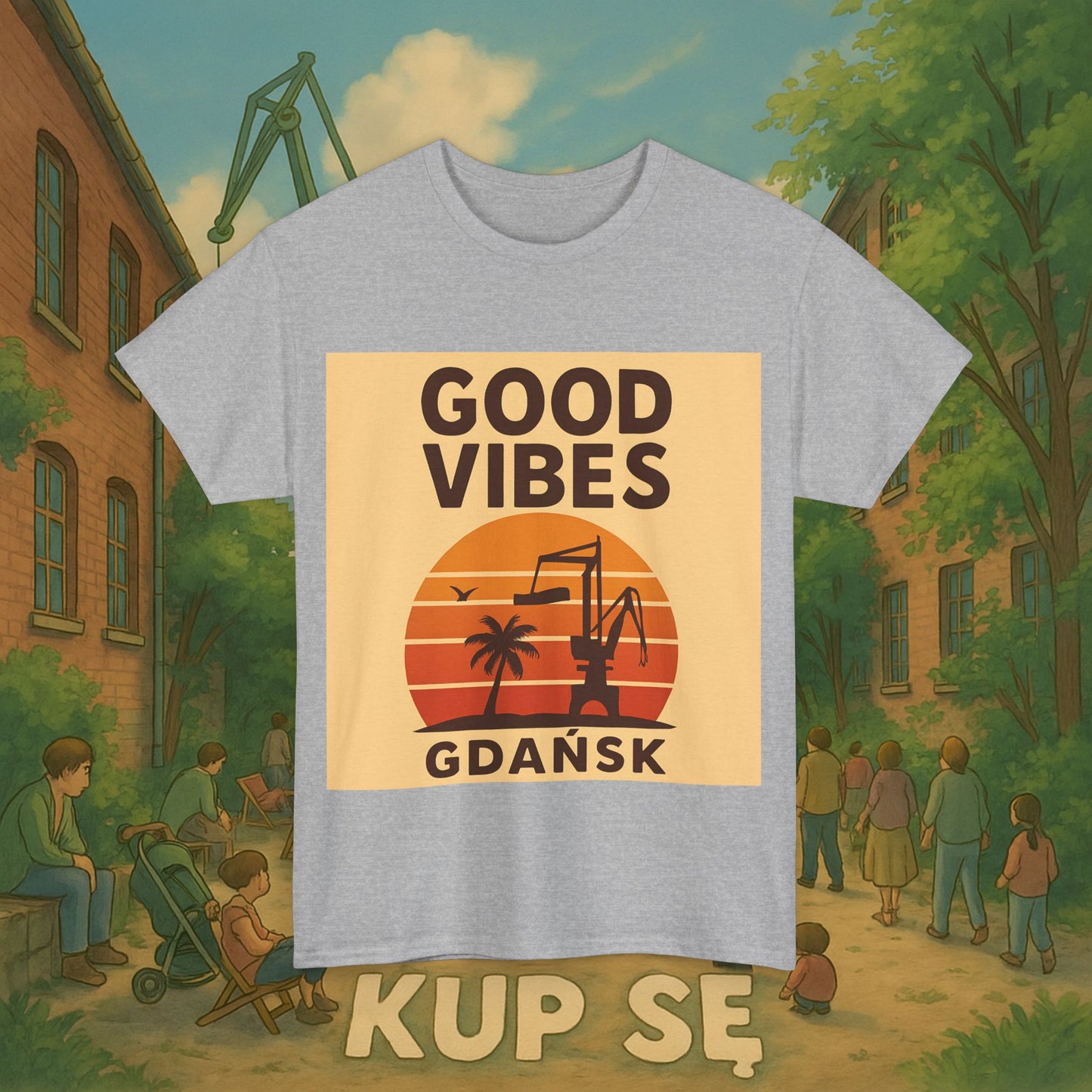 KupSe Good Vibes Desert Style t-shirt - Unisex Heavy Cotton Tee