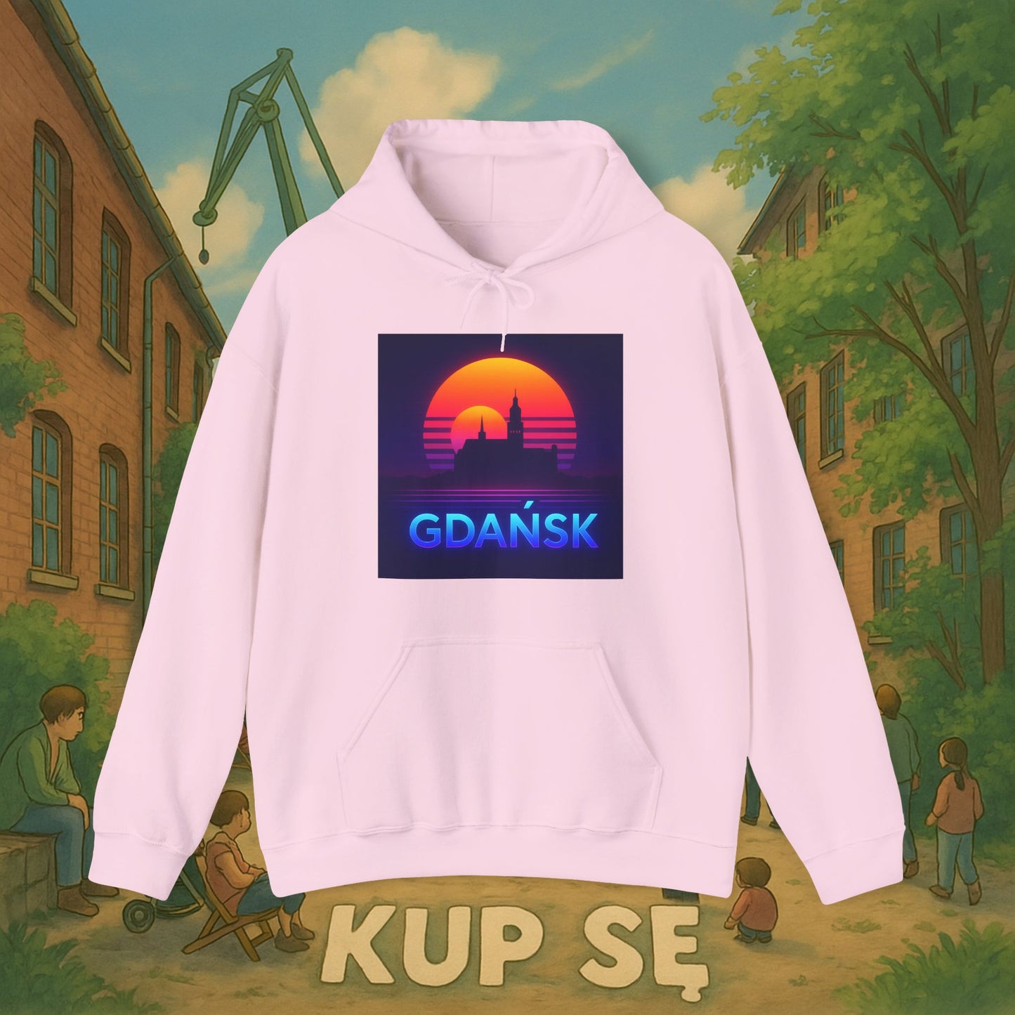 Unisex Heavy Blend Hoodie – Panorama Gdańsk – Kup Se