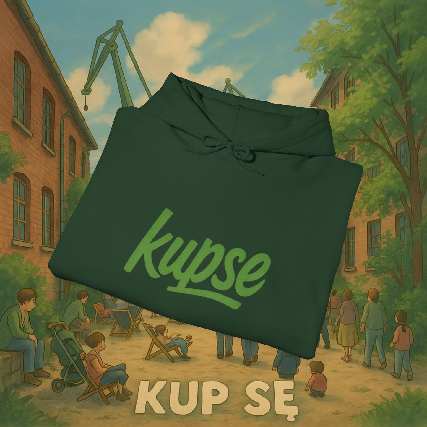 Unisex Heavy Blend Hoodie – Logo Green – Kup Se