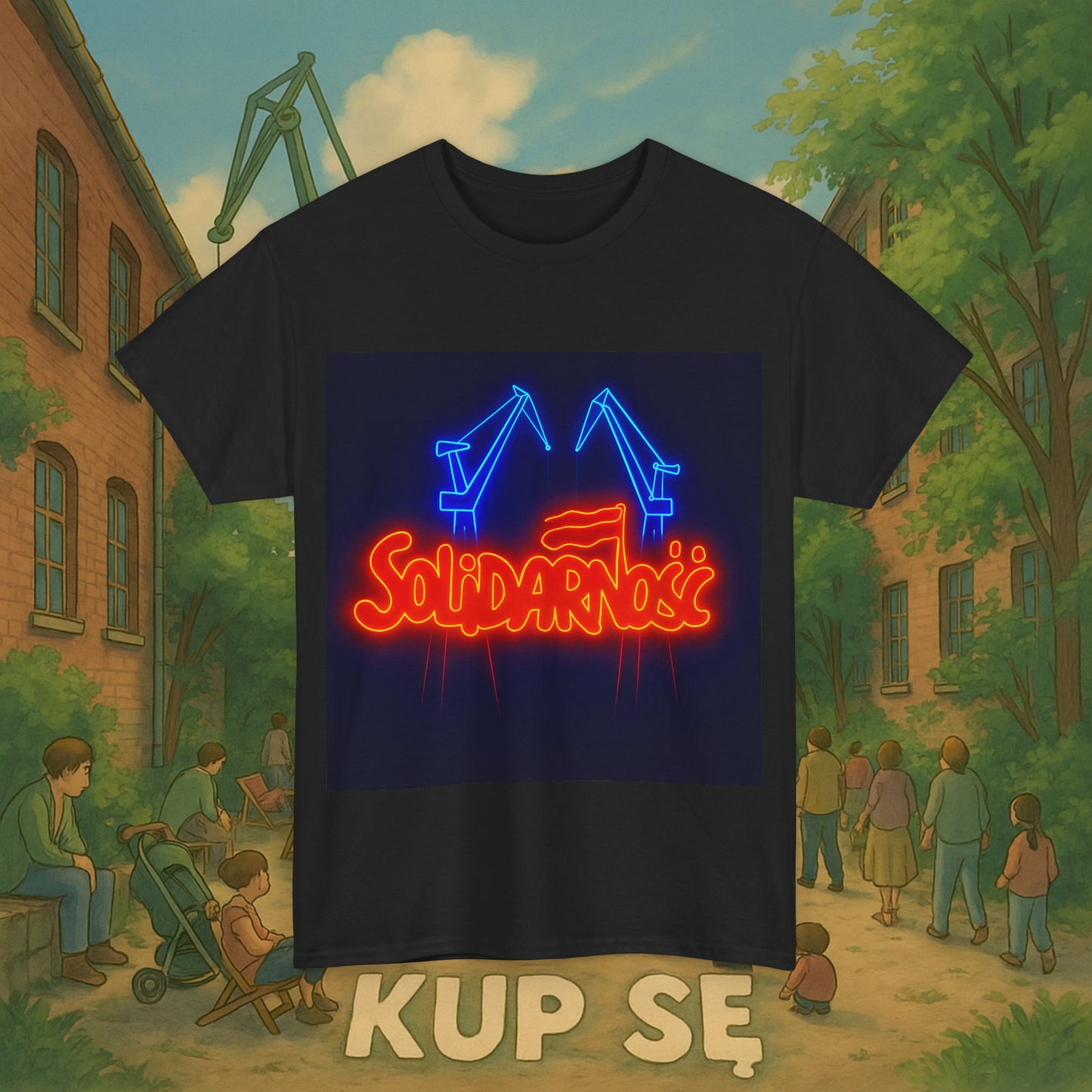 KupSe Solidarność Style t-shirt - Unisex Heavy Cotton Tee