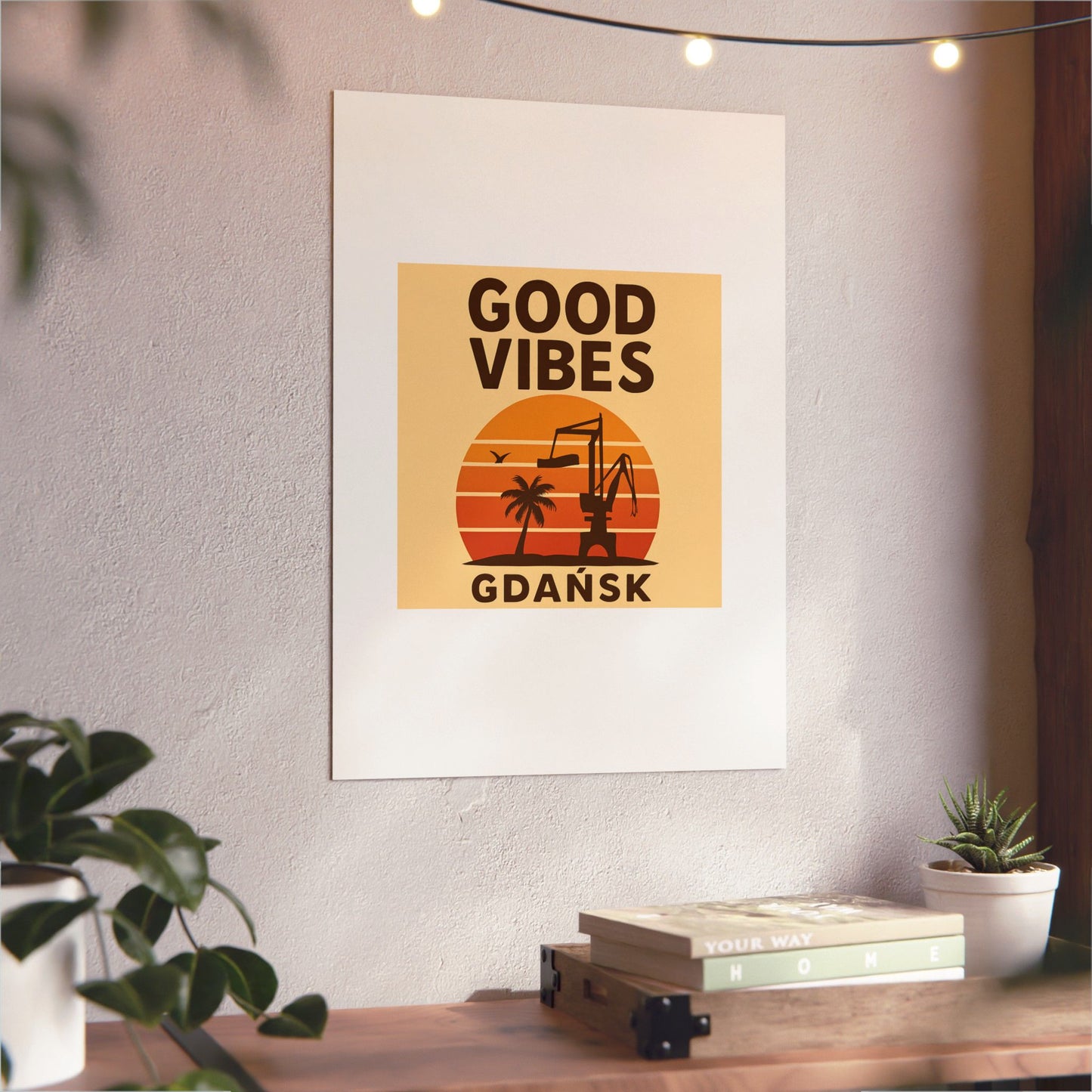 Obraz na panelu aluminiowym Good Vibes Desert – trwały wydruk w stylu Kup Se