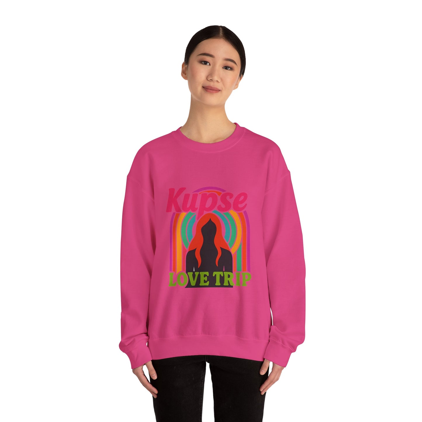 Bluza unisex z grafiką Kup Se Love Trip – klasyczny crewneck i miejski styl