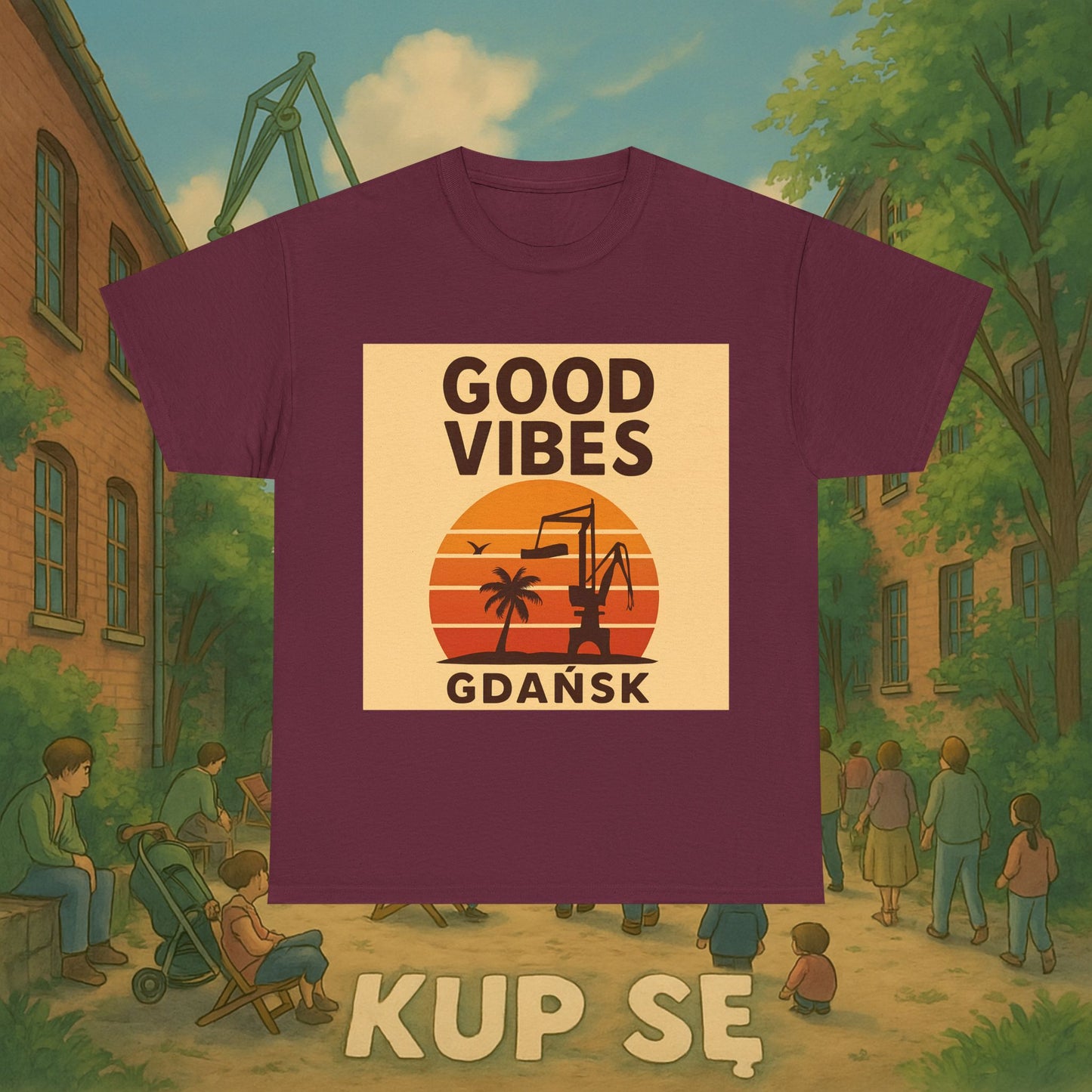 KupSe Good Vibes Desert Style t-shirt - Unisex Heavy Cotton Tee