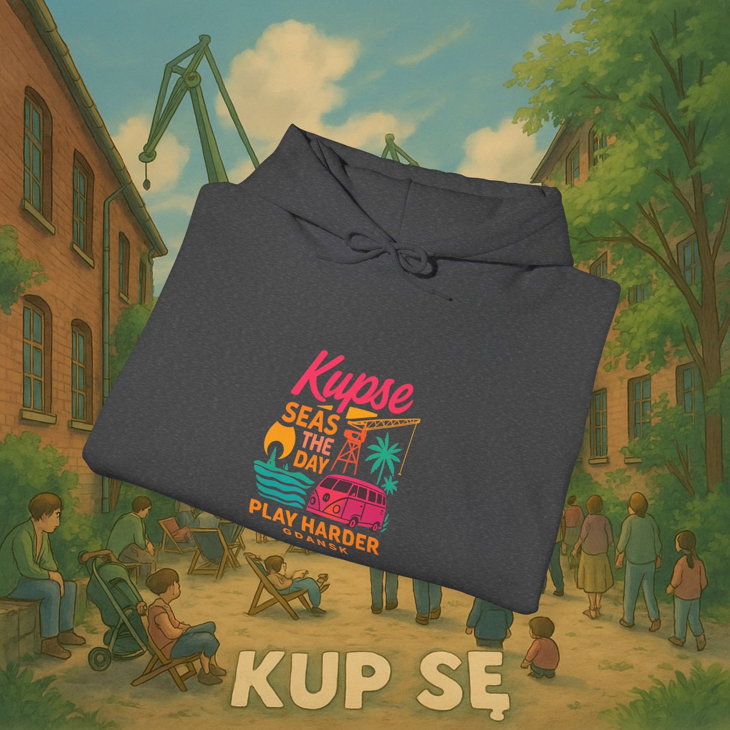 Unisex Heavy Blend Hoodie – Play Harder – Kup Se