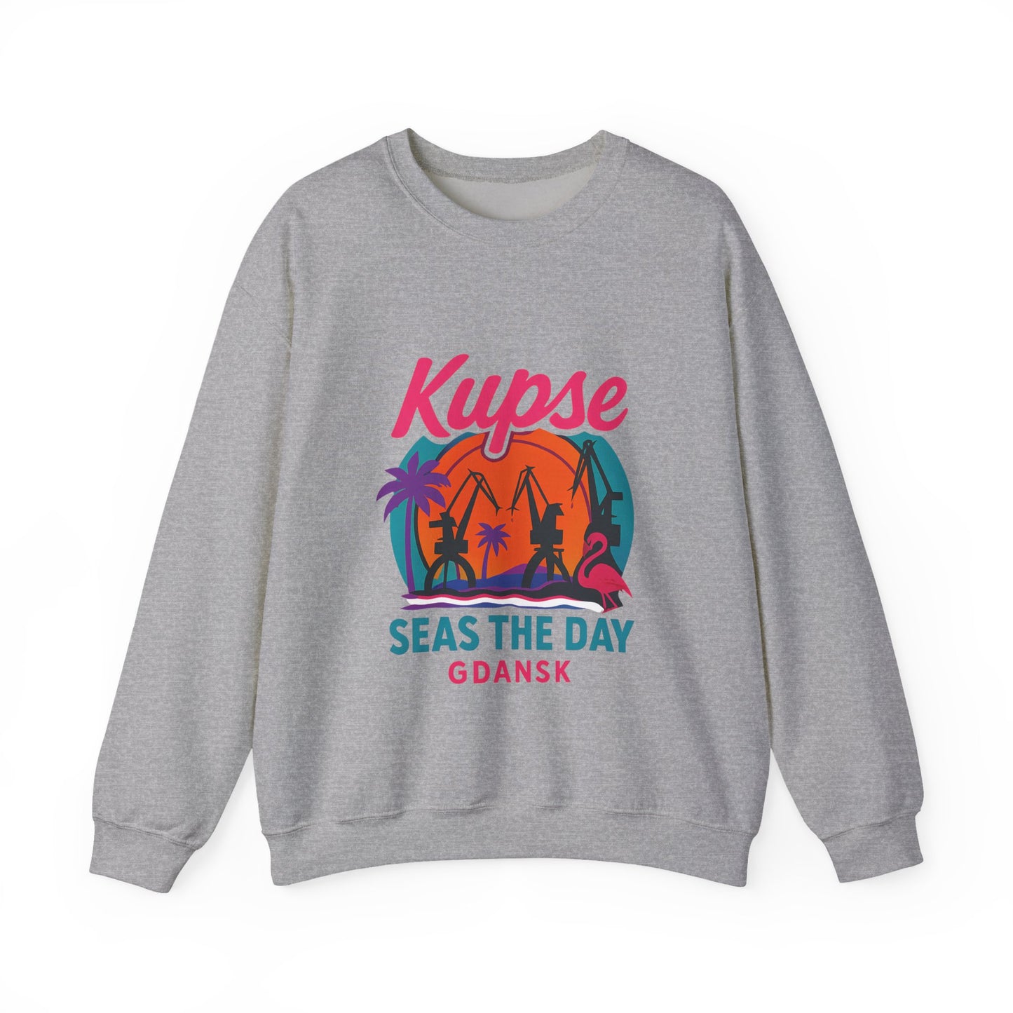 Bluza unisex z grafiką Kup Se Seas The Day – klasyczny crewneck i miejski styl