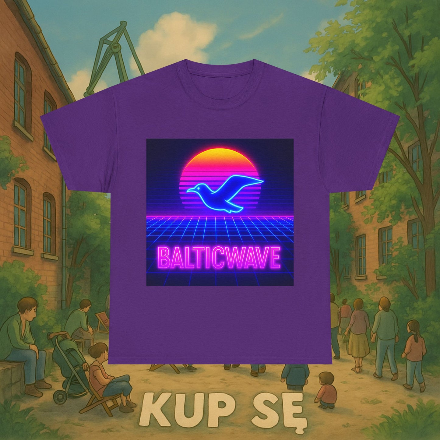 KupSe Baltic Wave Style t-shirt - Unisex Heavy Cotton Tee