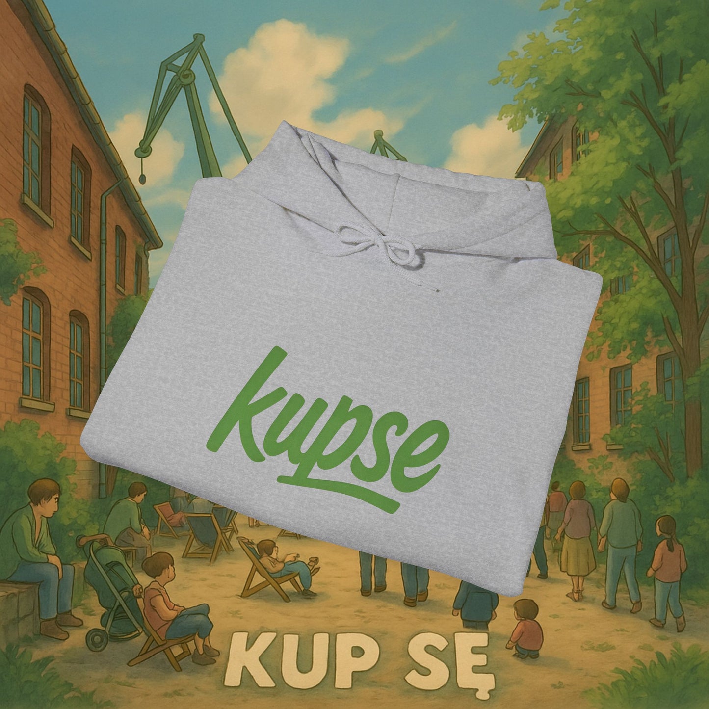 Unisex Heavy Blend Hoodie – Logo Green – Kup Se