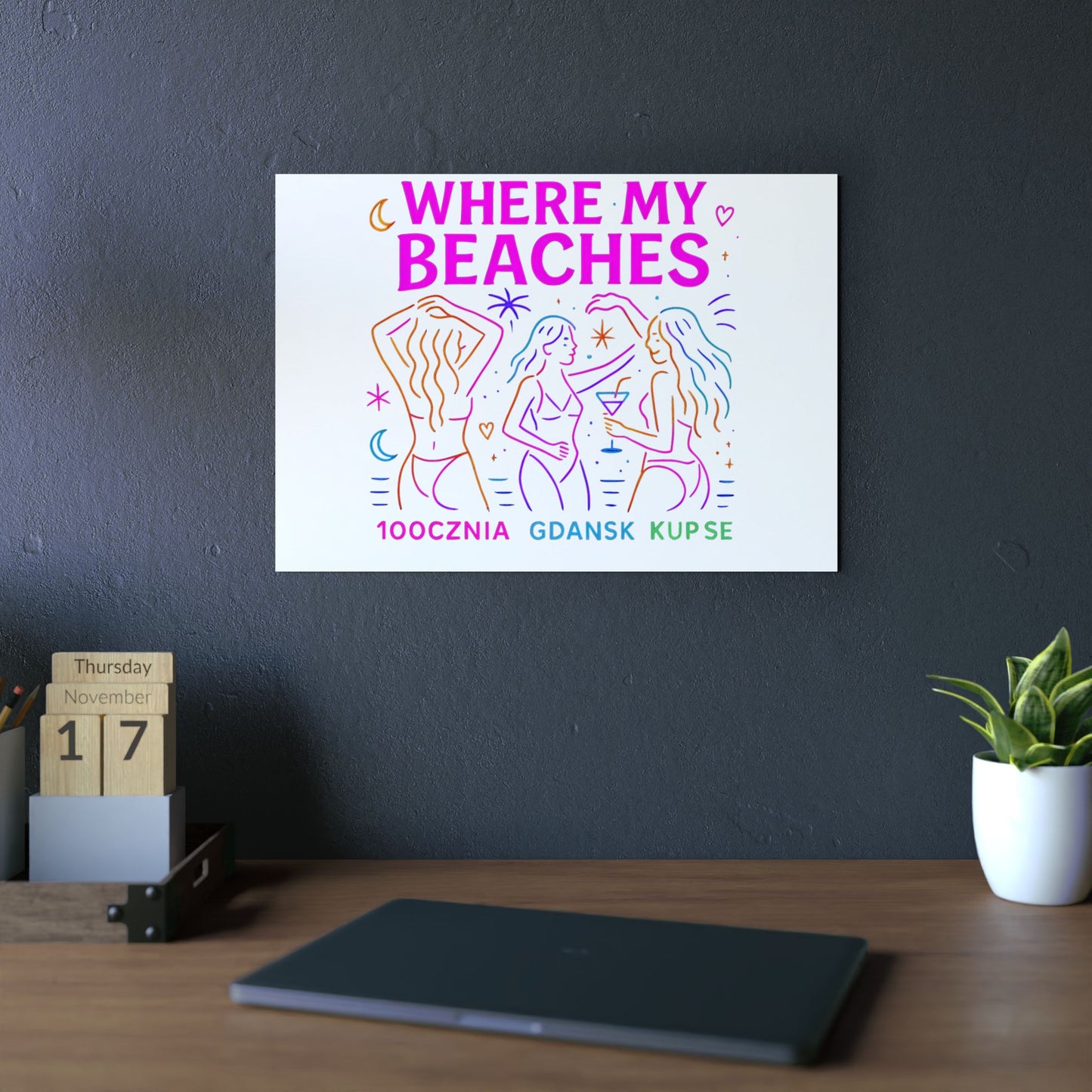 Obraz na panelu aluminiowym Where My Beaches – trwały wydruk w stylu Kup Se
