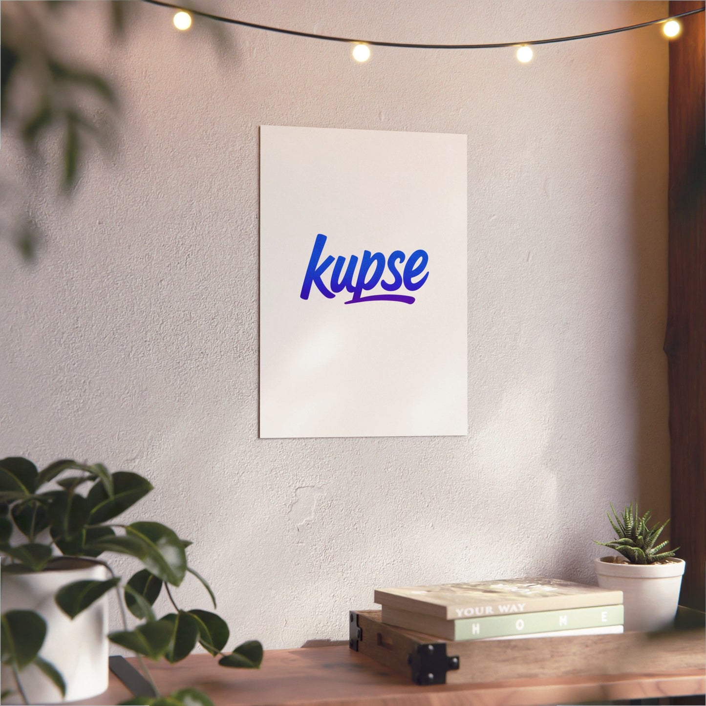 Obraz na panelu aluminiowym Kupse Logo Blue – trwały wydruk w stylu Kup Se