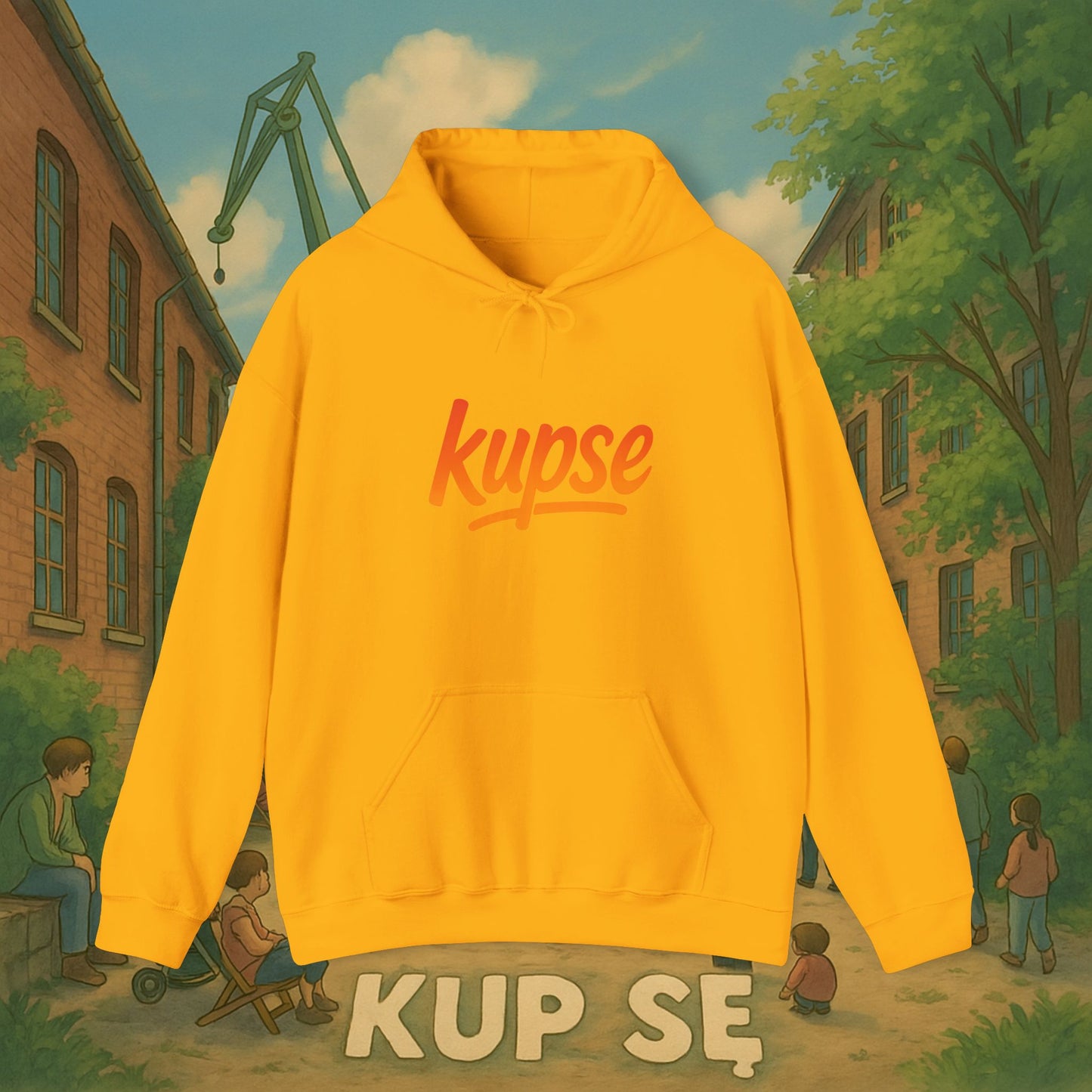 Unisex Heavy Blend Hoodie – Logo Orange – Kup Se