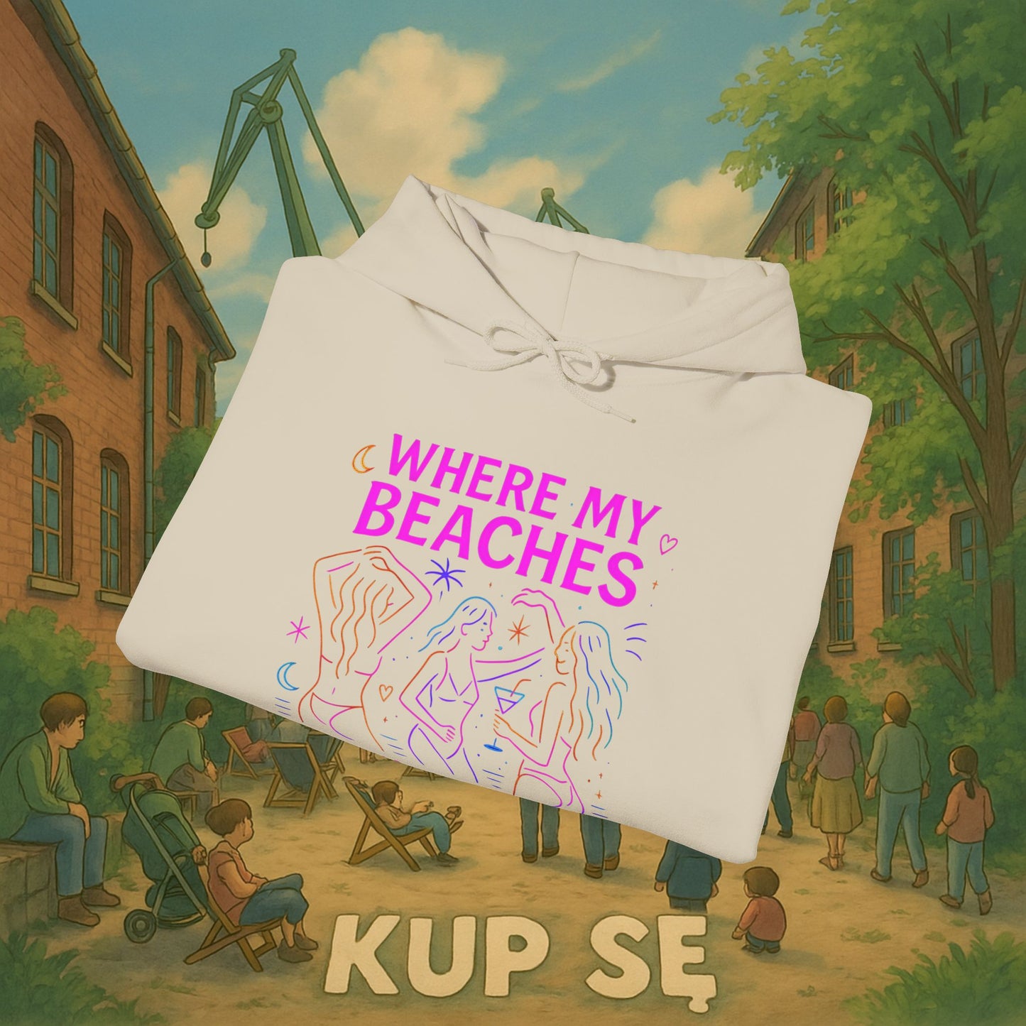Unisex Heavy Blend Hoodie – Where My Beaches – Kup Se
