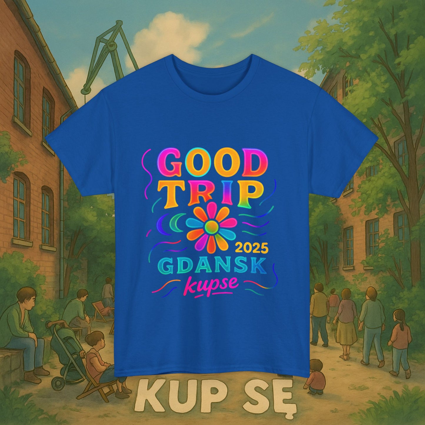 KupSe Good Trip Gdansk Style t-shirt - Unisex Heavy Cotton Tee