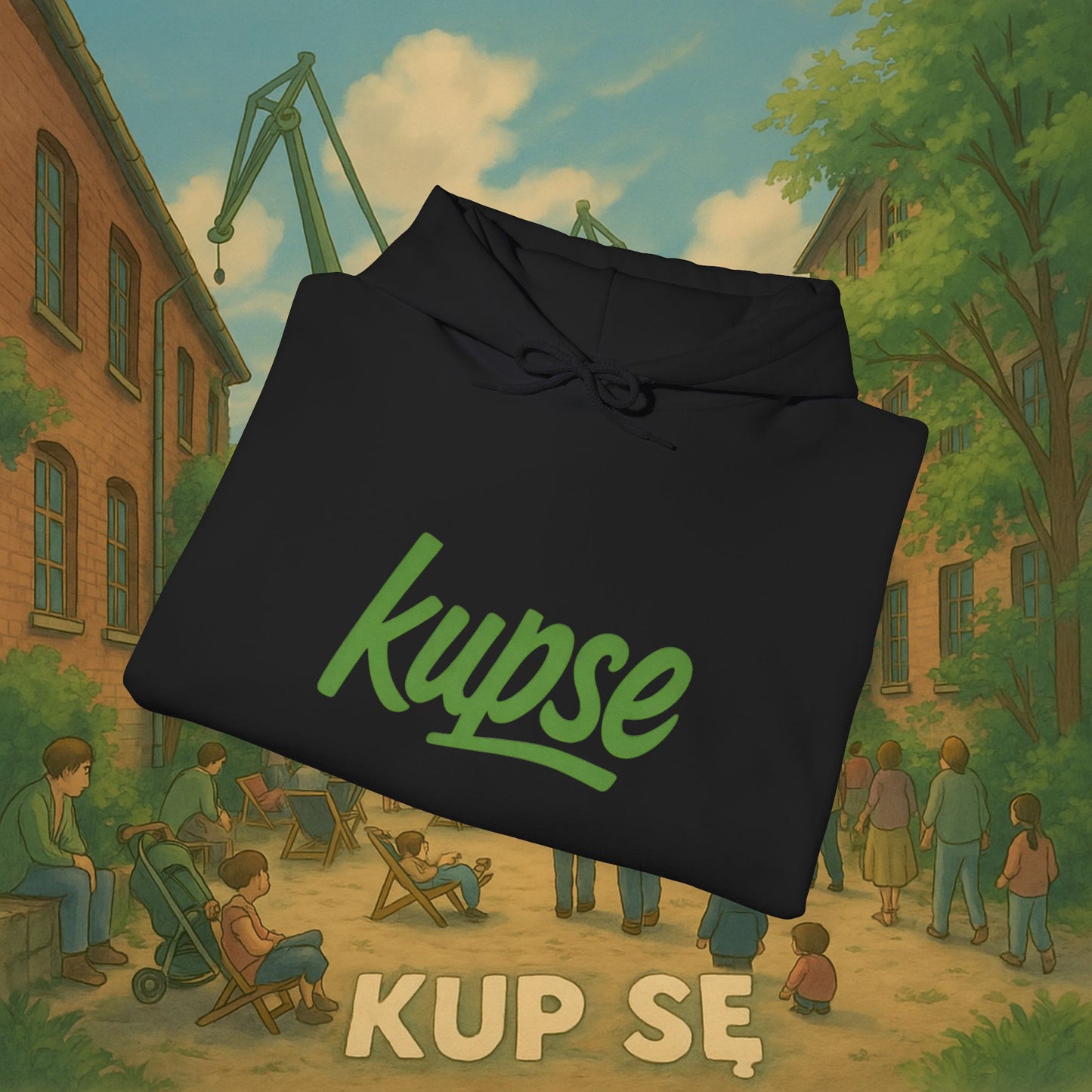 Unisex Heavy Blend Hoodie – Logo Green – Kup Se