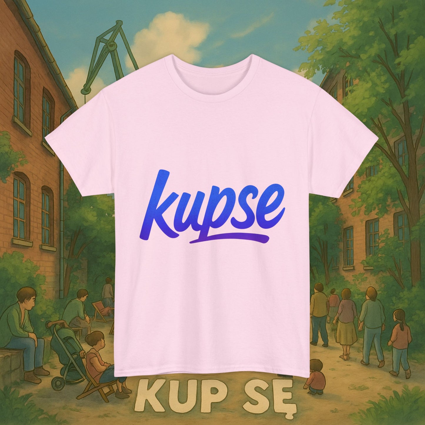 KupSe Logo Blue Style t-shirt - Unisex Heavy Cotton Tee