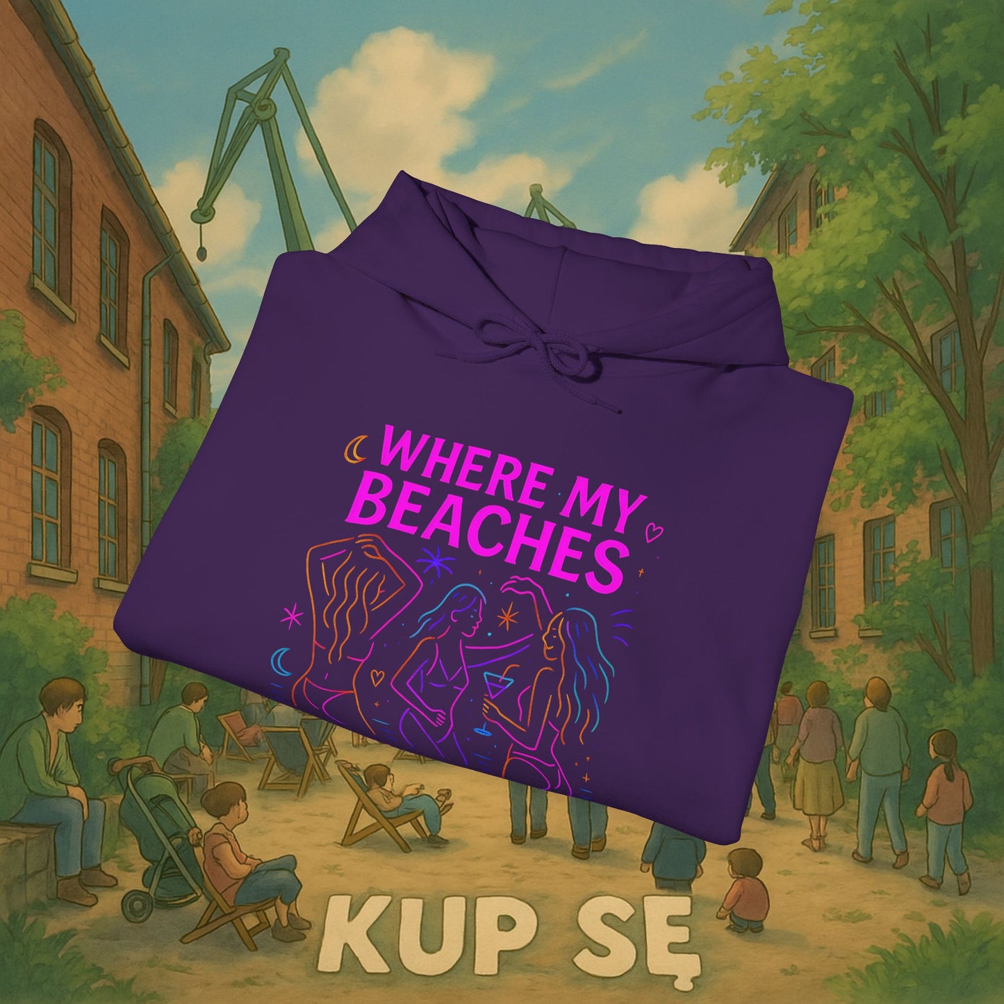 Unisex Heavy Blend Hoodie – Where My Beaches – Kup Se