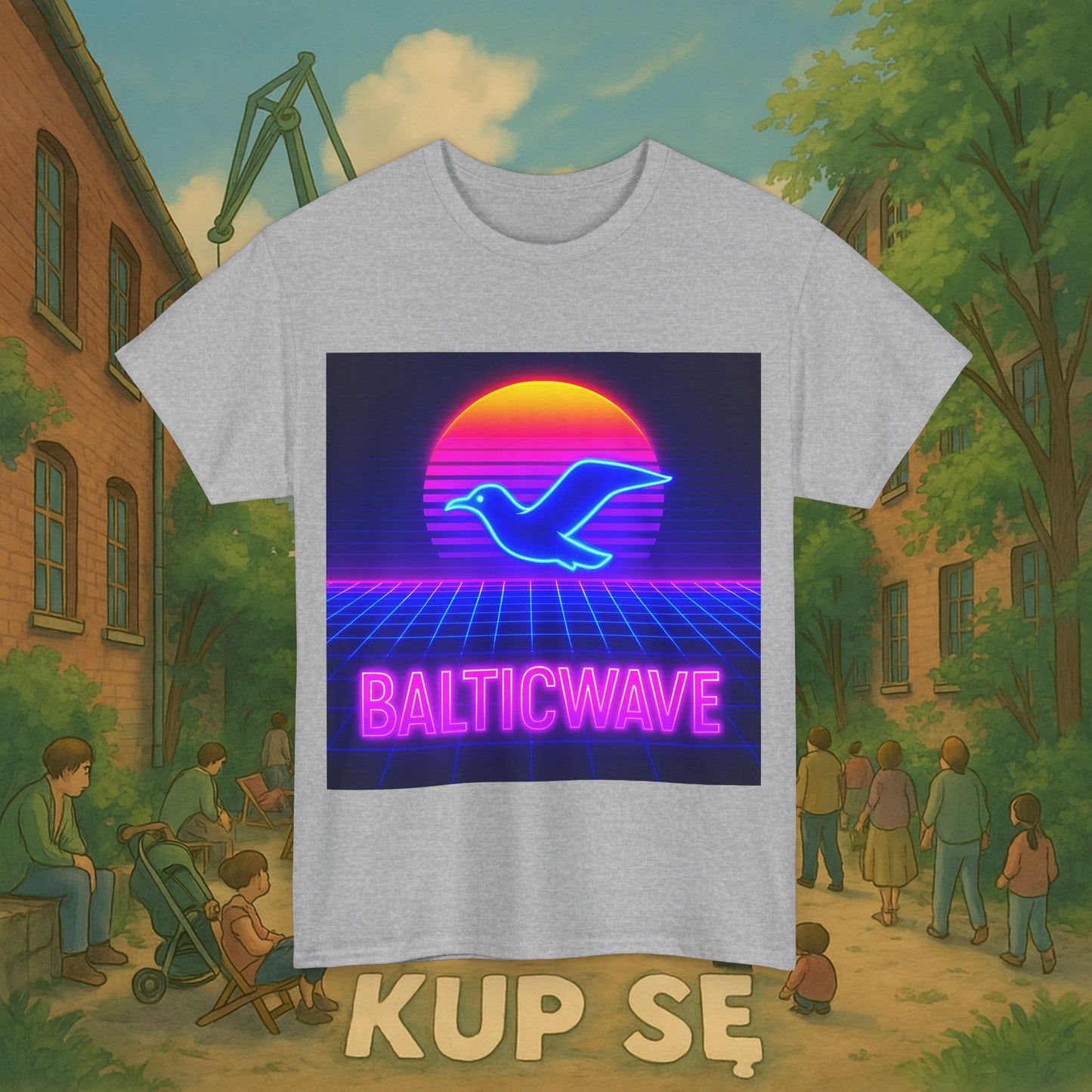 KupSe Baltic Wave Style t-shirt - Unisex Heavy Cotton Tee
