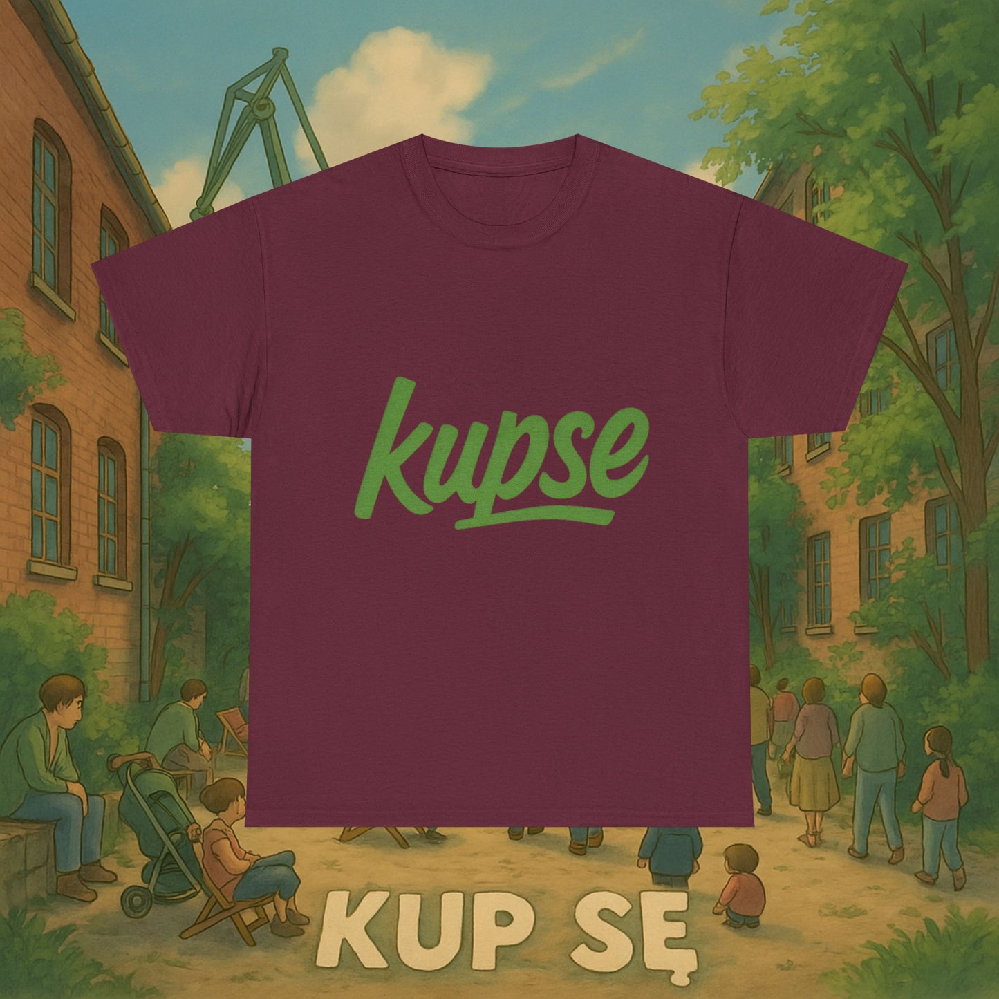 KupSe Logo Green Style t-shirt - Unisex Heavy Cotton Tee