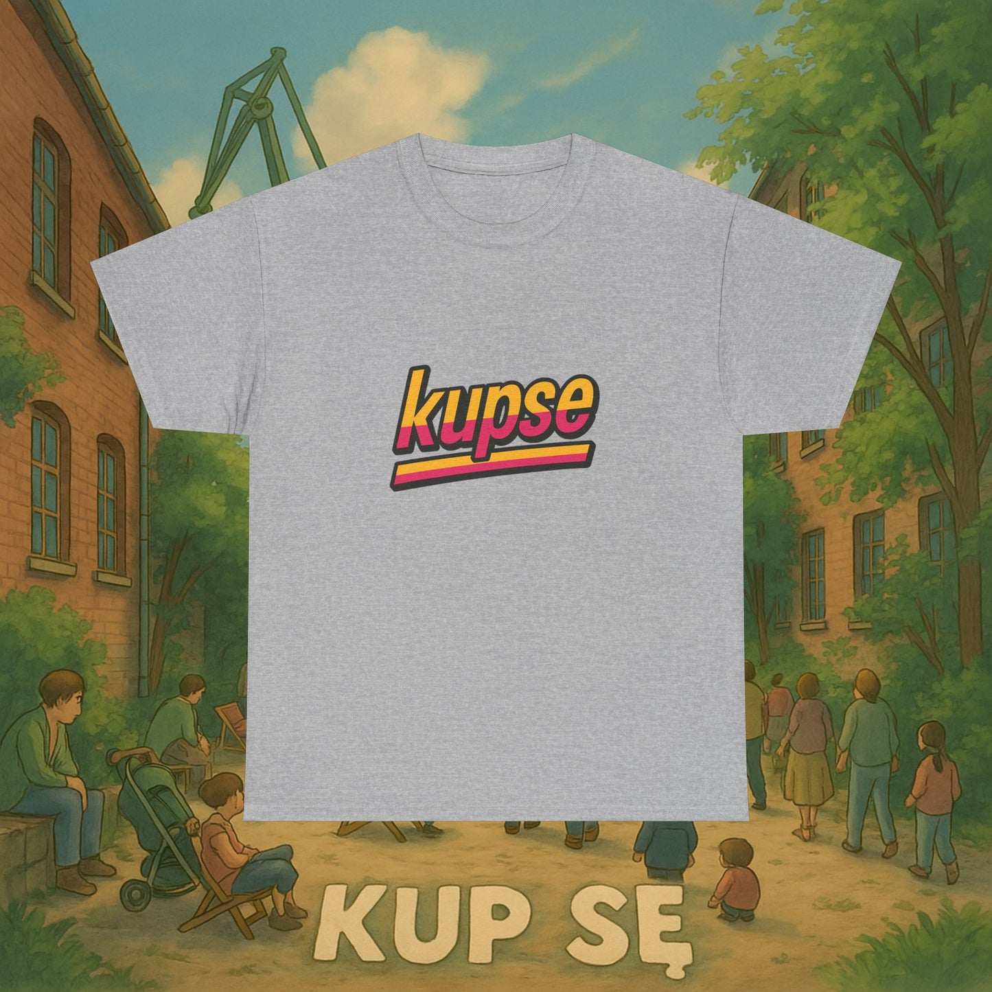KupSe Logo Retro Sport Style t-shirt - Unisex Heavy Cotton Tee