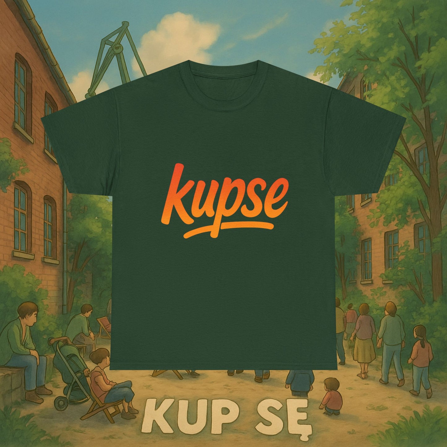 KupSe Logo Orange Style t-shirt - Unisex Heavy Cotton Tee