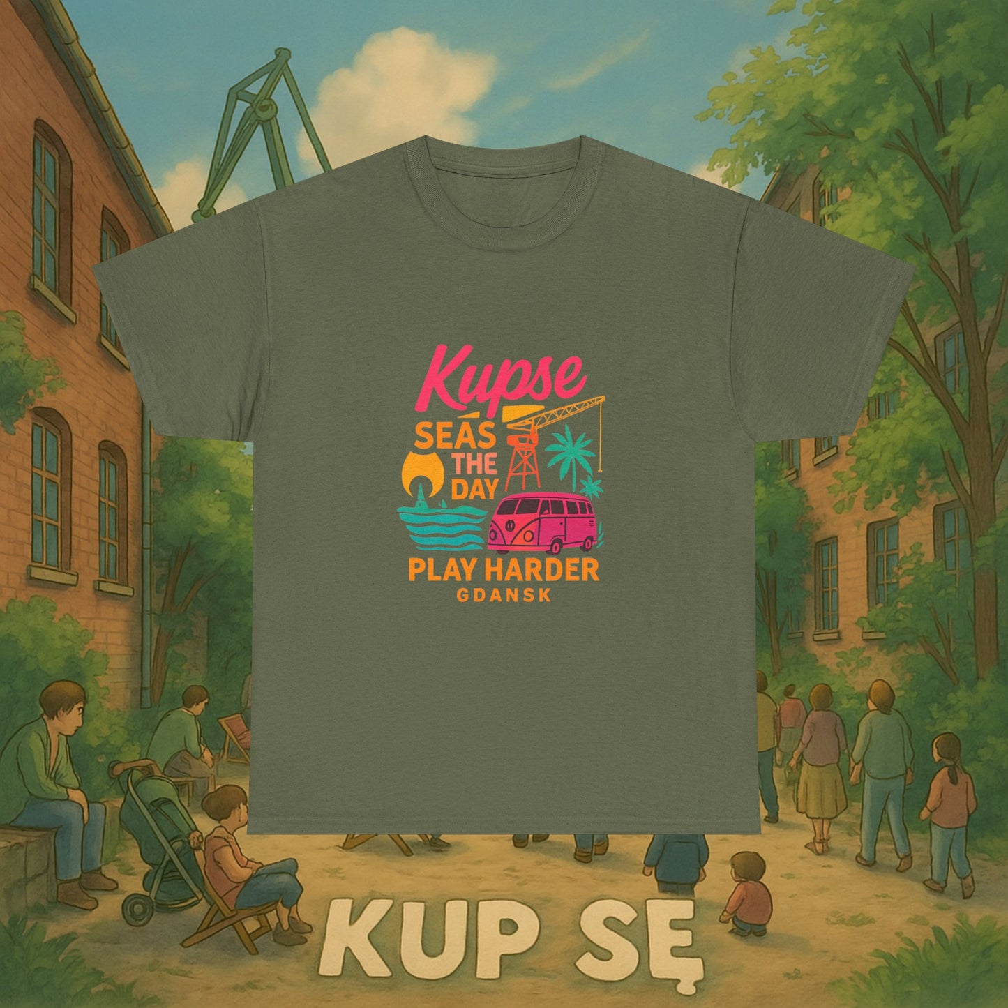 KupSe Play Harder Style t-shirt - Unisex Heavy Cotton Tee