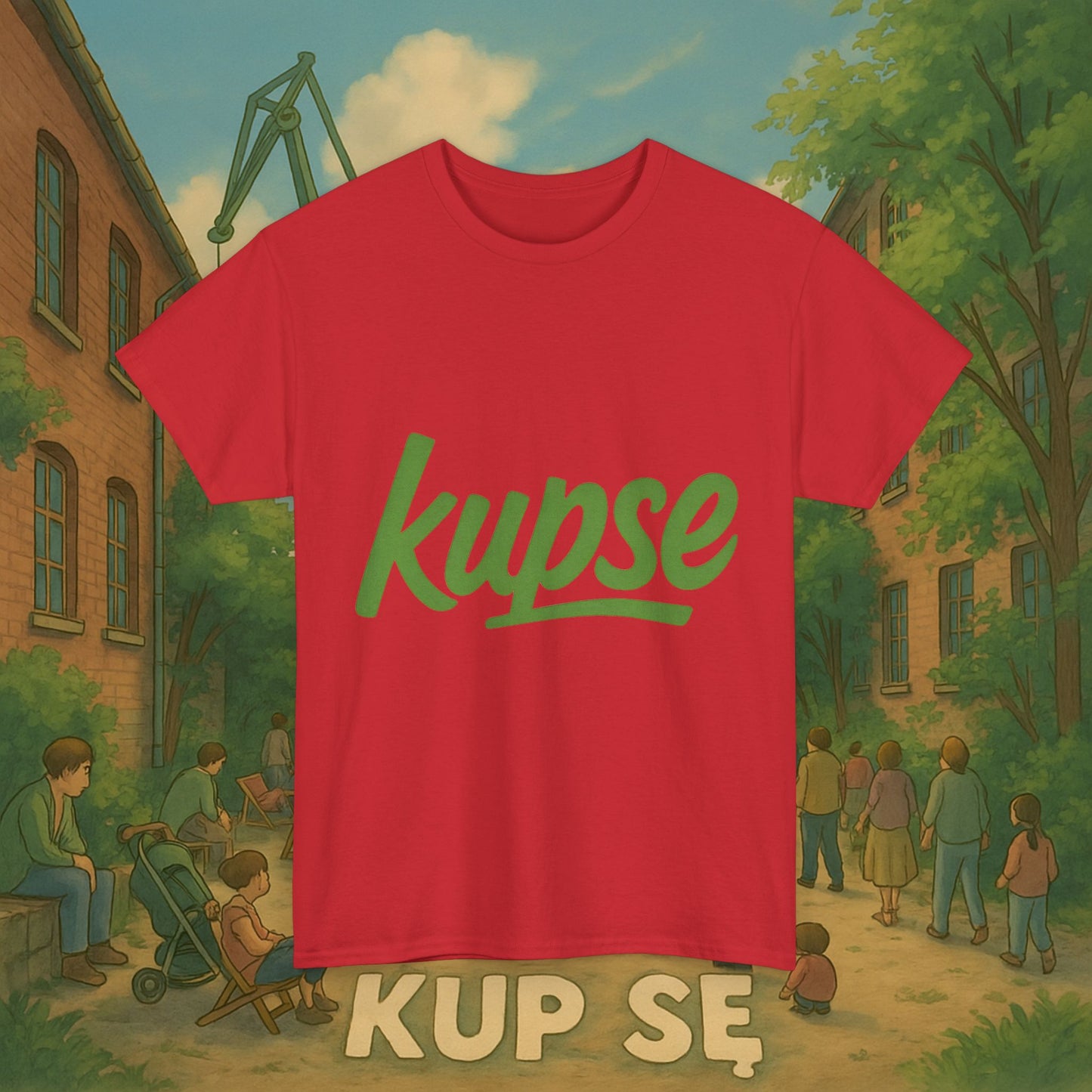 KupSe Logo Green Style t-shirt - Unisex Heavy Cotton Tee
