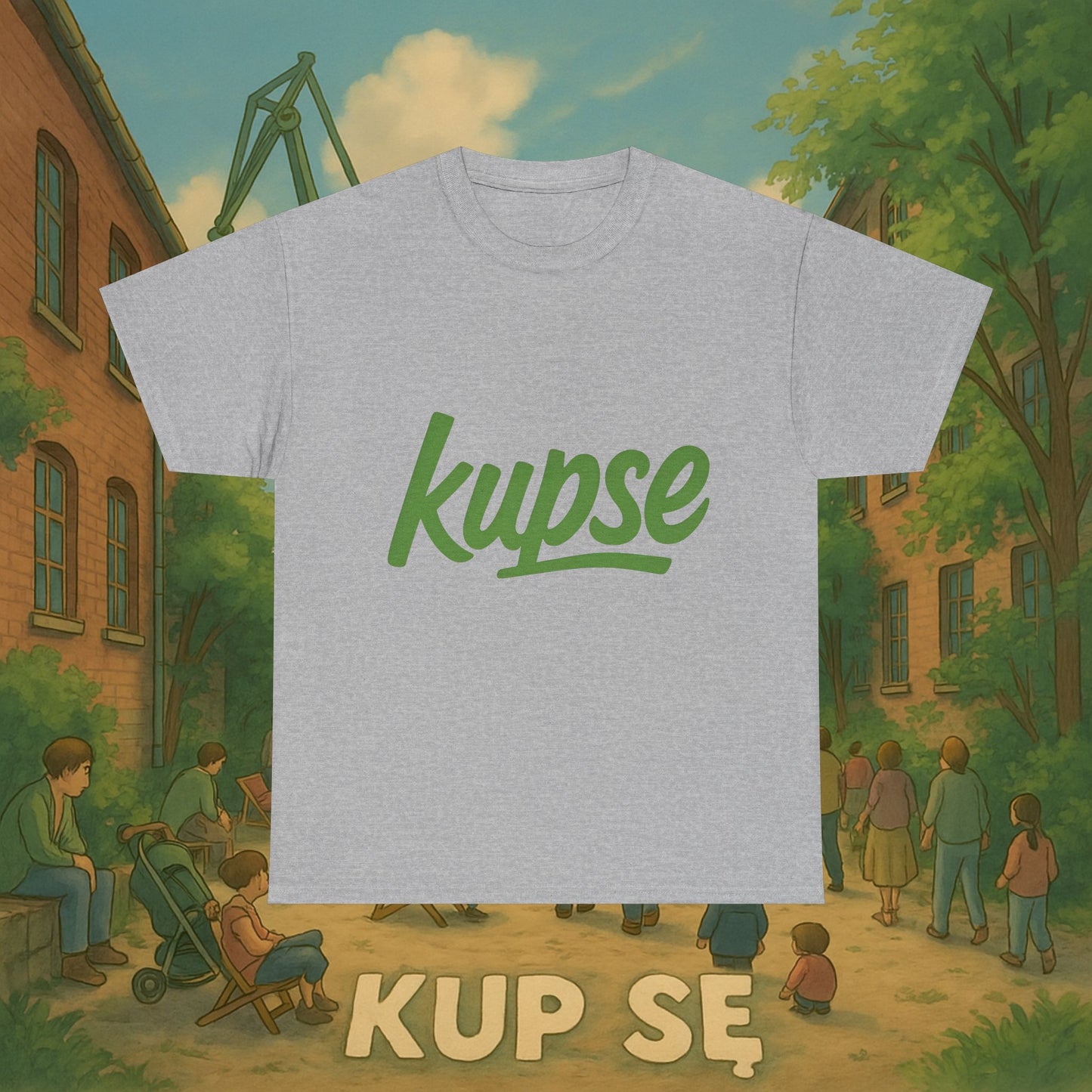 KupSe Logo Green Style t-shirt - Unisex Heavy Cotton Tee