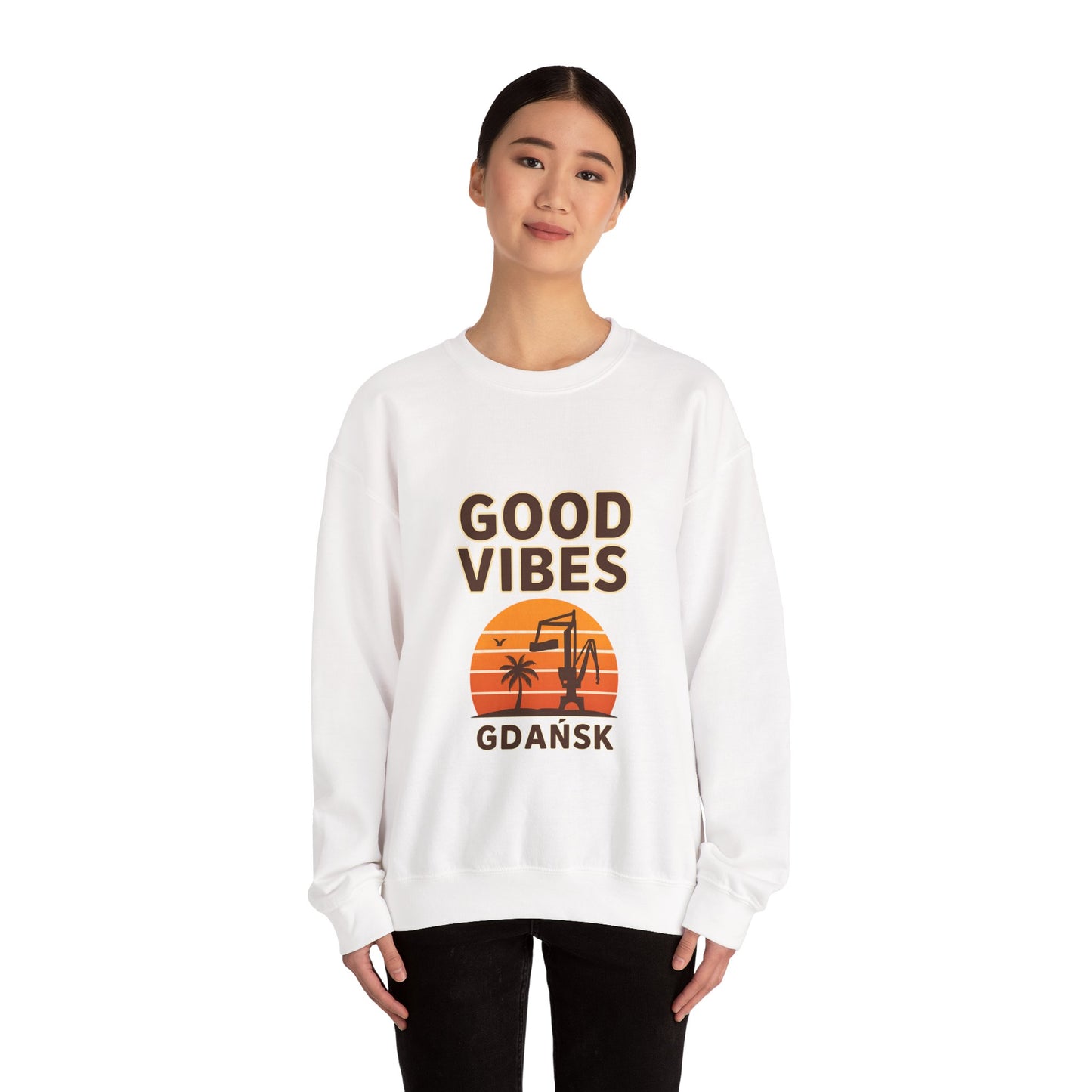 Bluza unisex z grafiką Kup Se Good Vibes – klasyczny crewneck i miejski styl