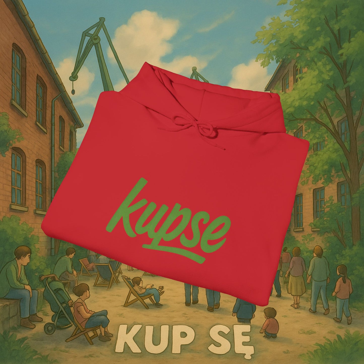 Unisex Heavy Blend Hoodie – Logo Green – Kup Se
